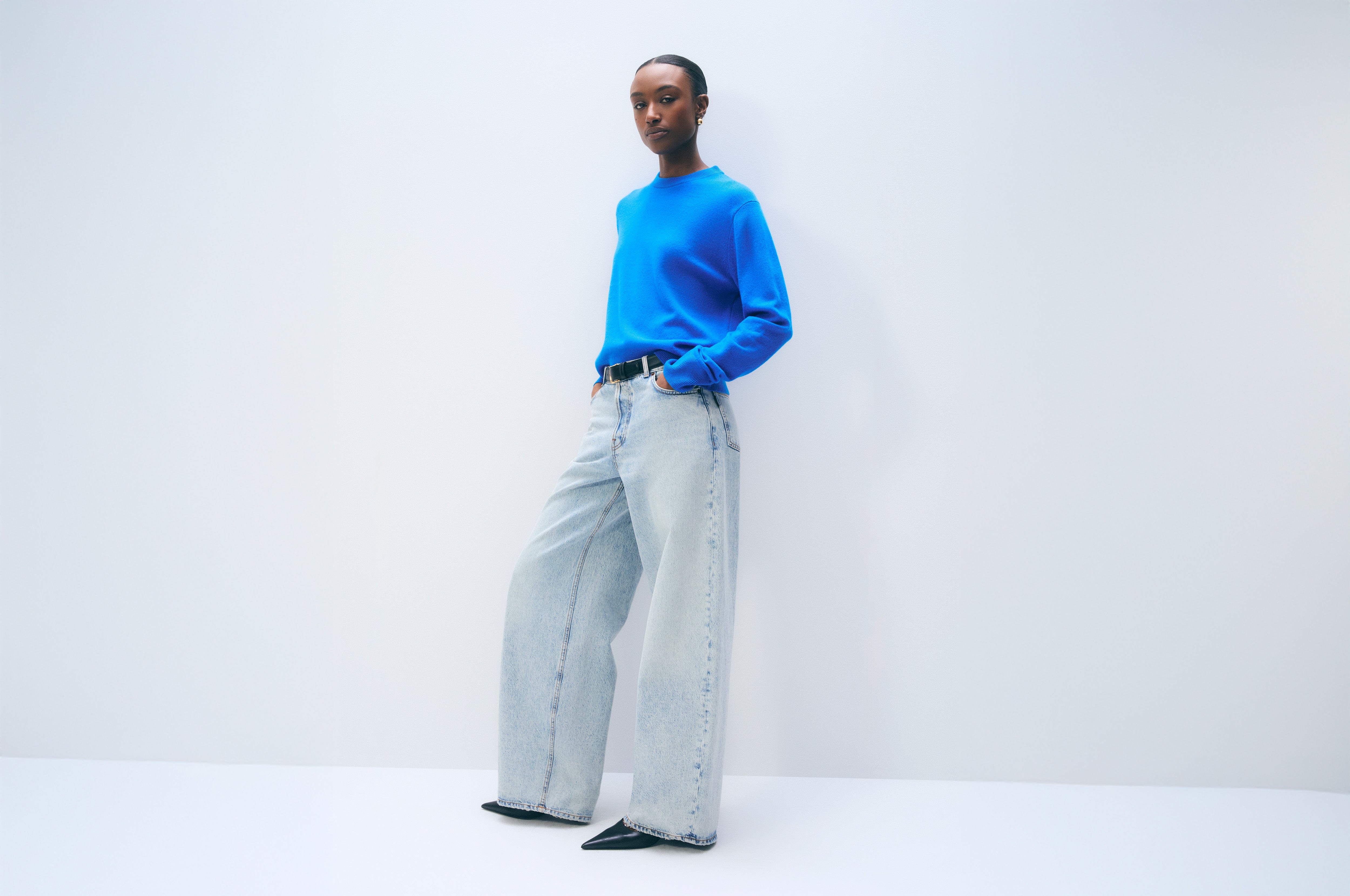 Cashmere Crew | Bright Azure