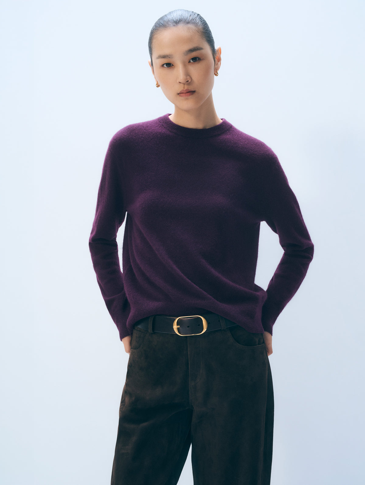 Cashmere Crew | Deep Plum