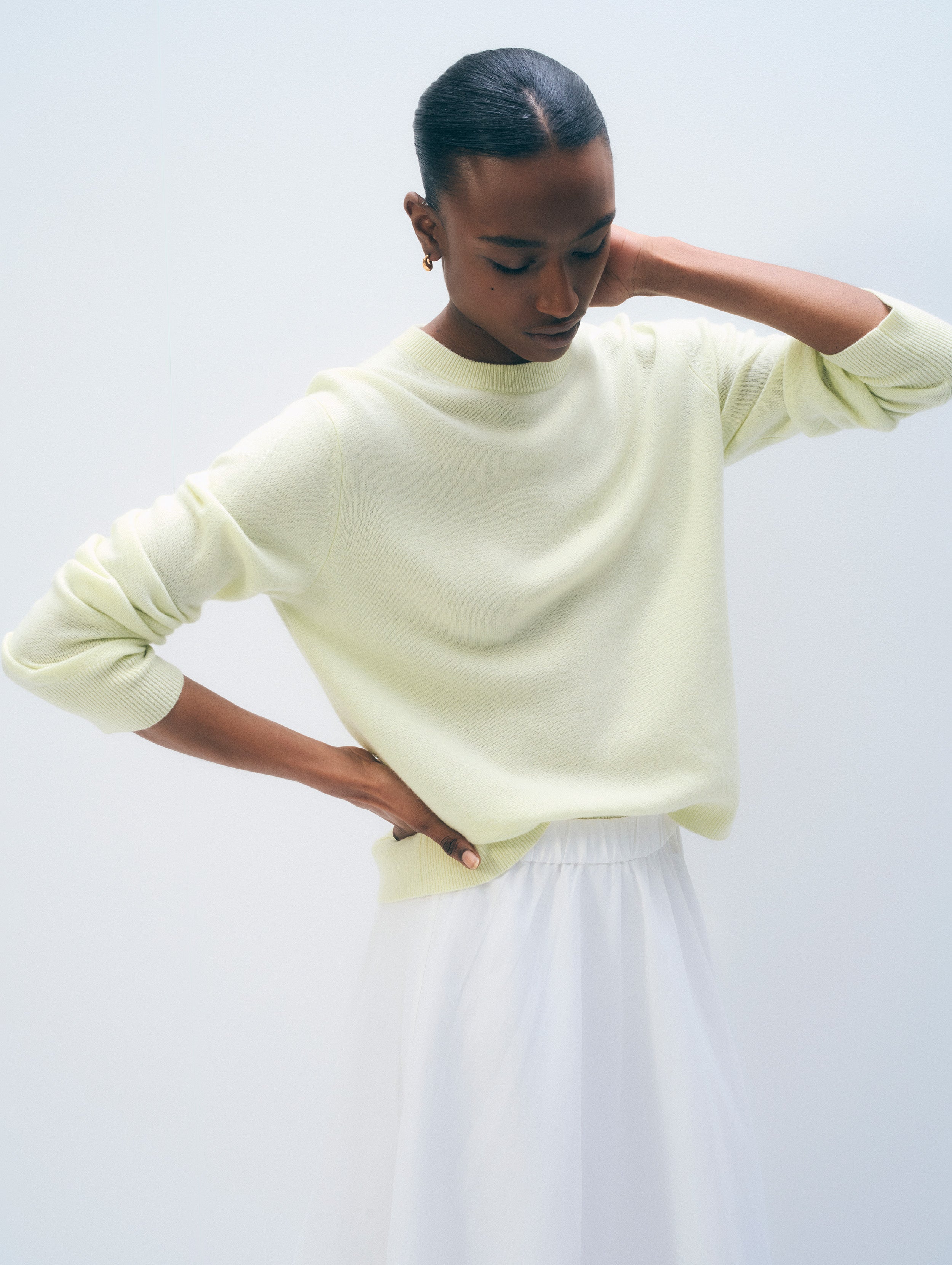 Cashmere Crewneck | Pale Pistachio