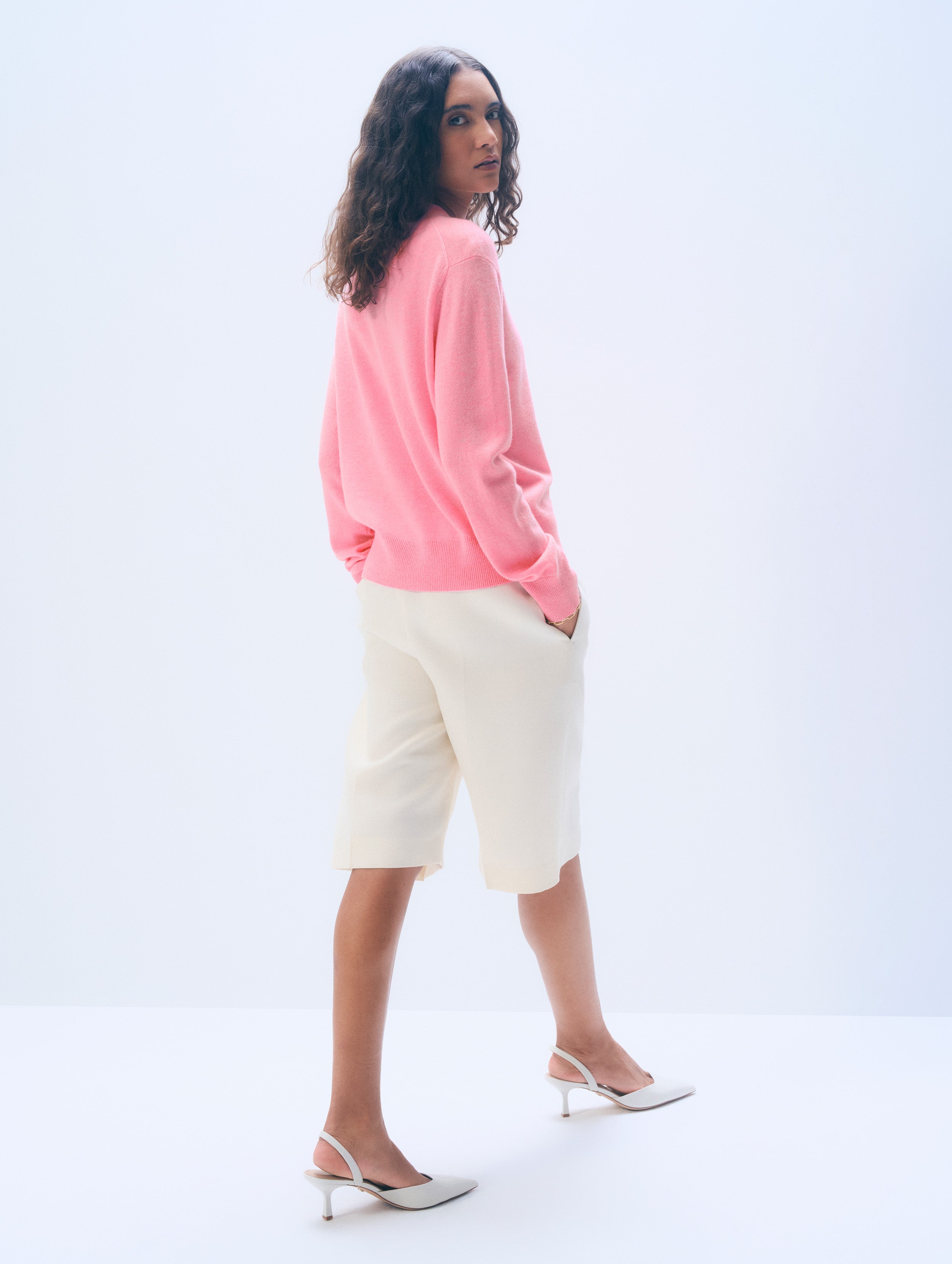 Cashmere Crewneck | Pink Buds