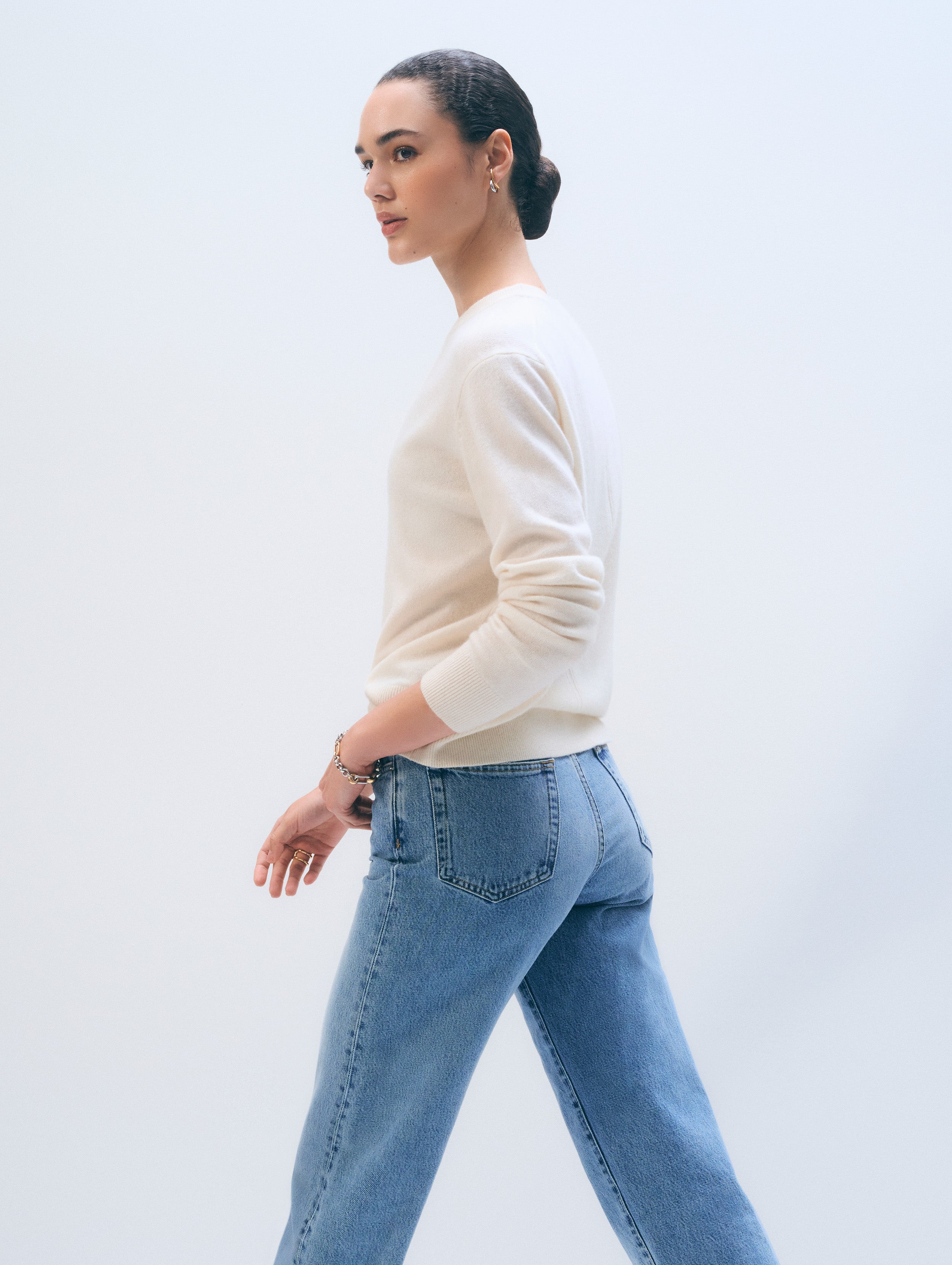 Cashmere Crewneck | Soft White