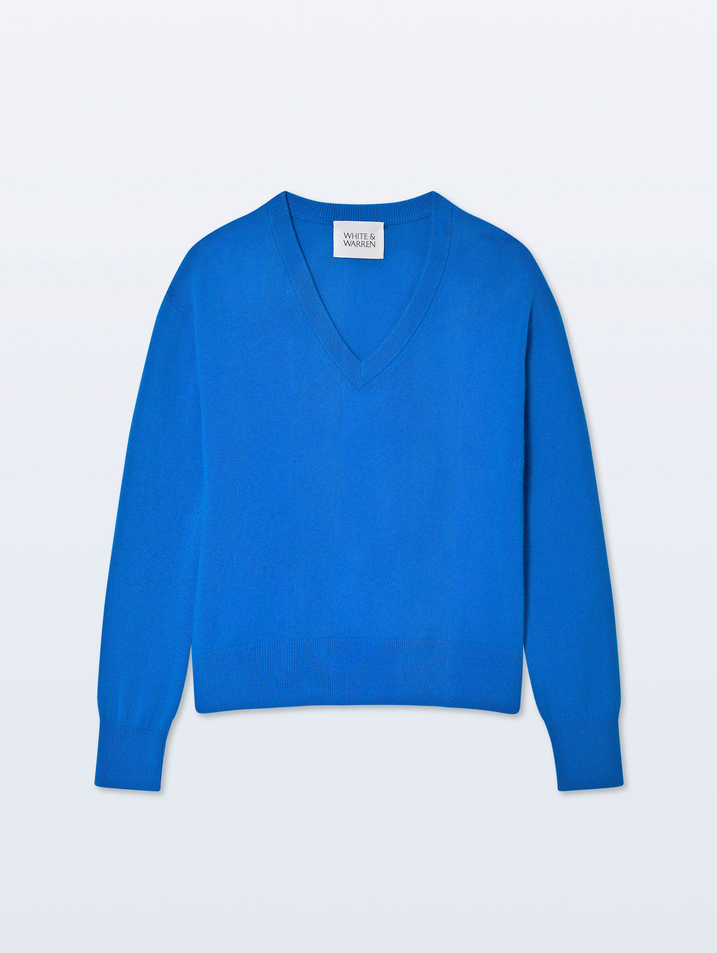 Cashmere V Neck | Bright Azure