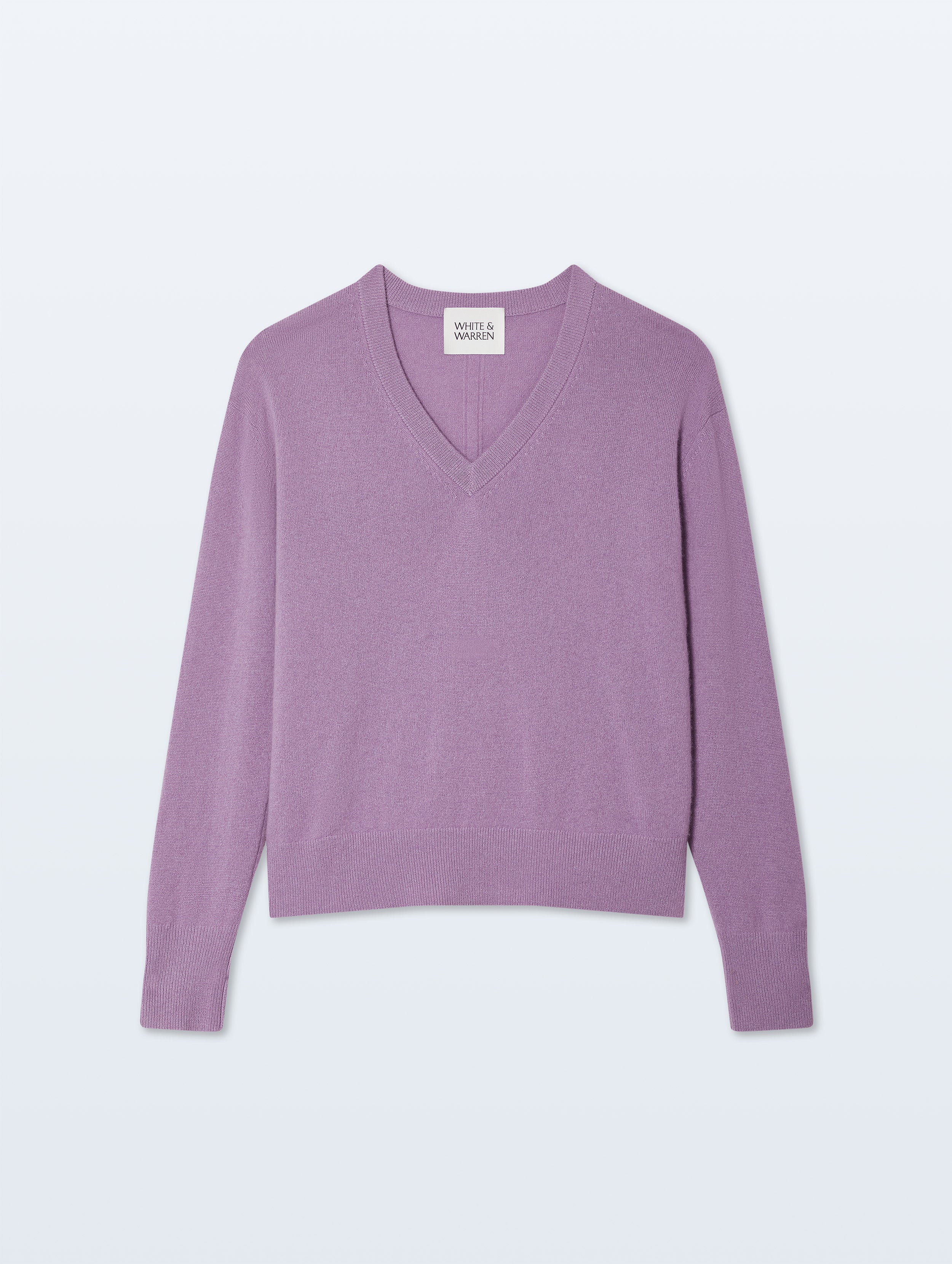 Cashmere V Neck | Soft Plum