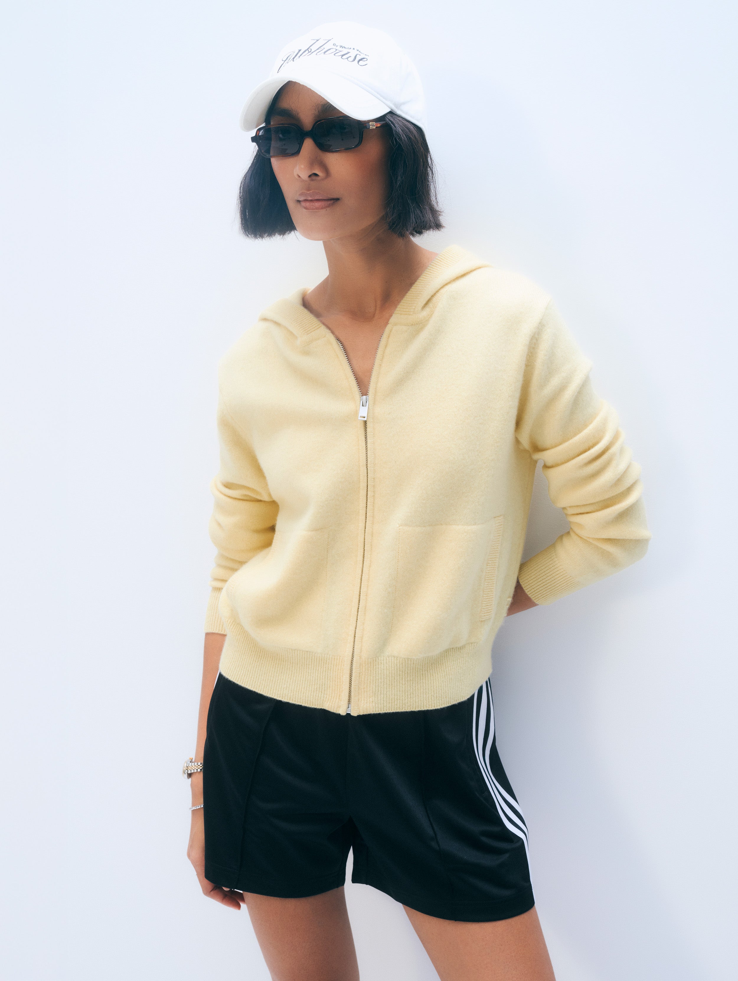 Cashmere Varsity Hoodie | Lemonade