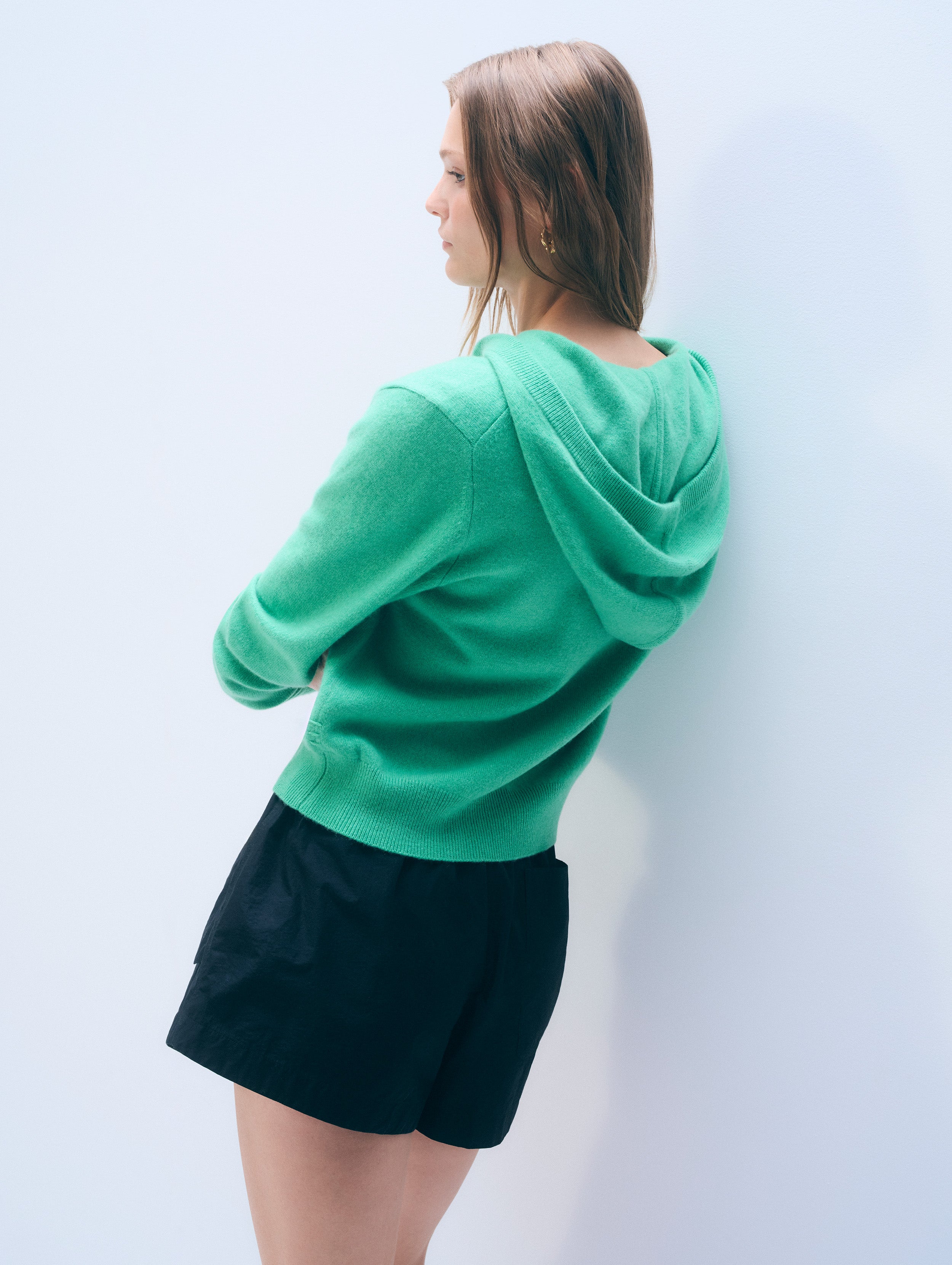 Cashmere Varsity Hoodie | Retro Green