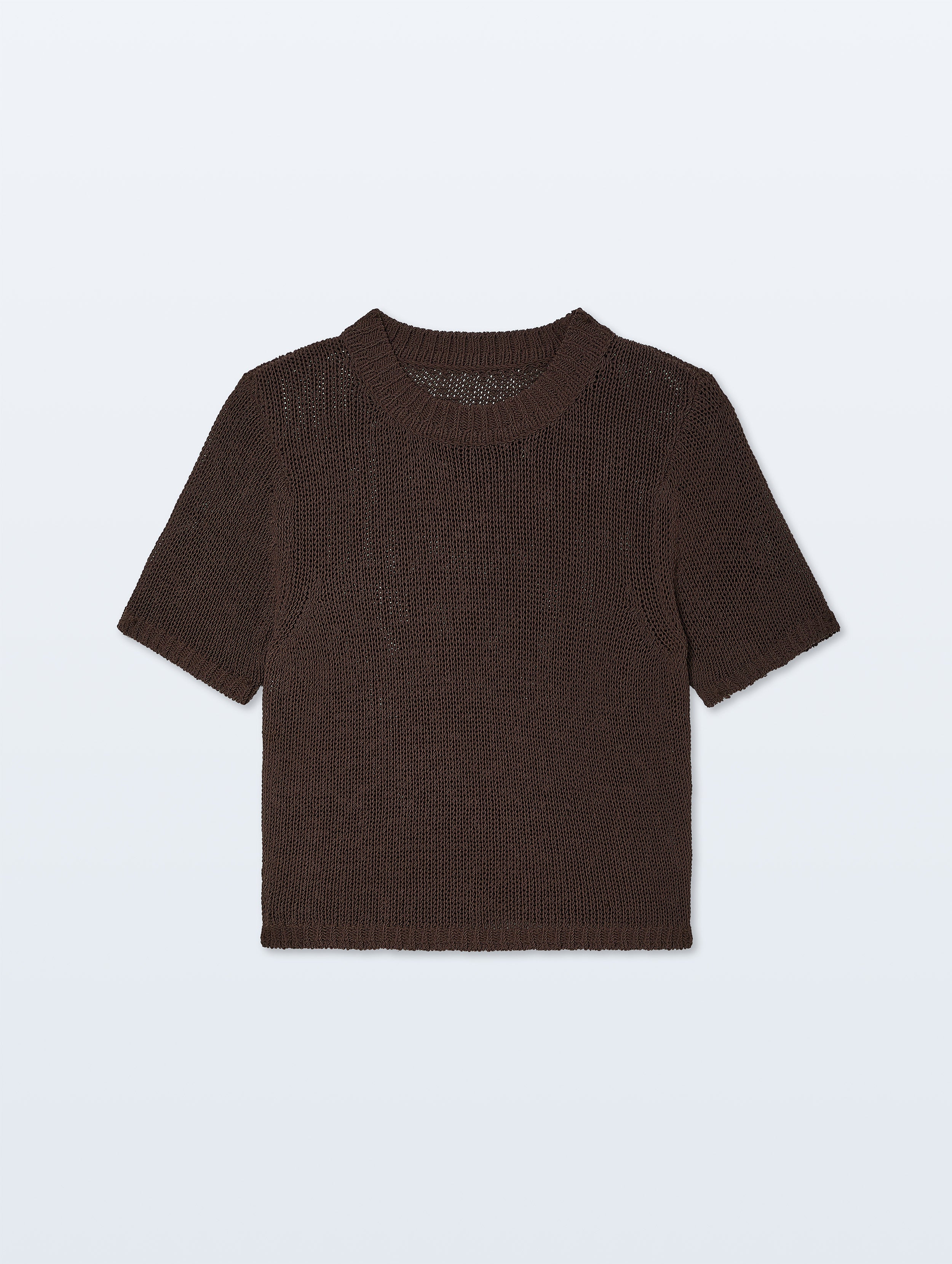 Organic Cotton Tape T Shirt | Dark Espresso