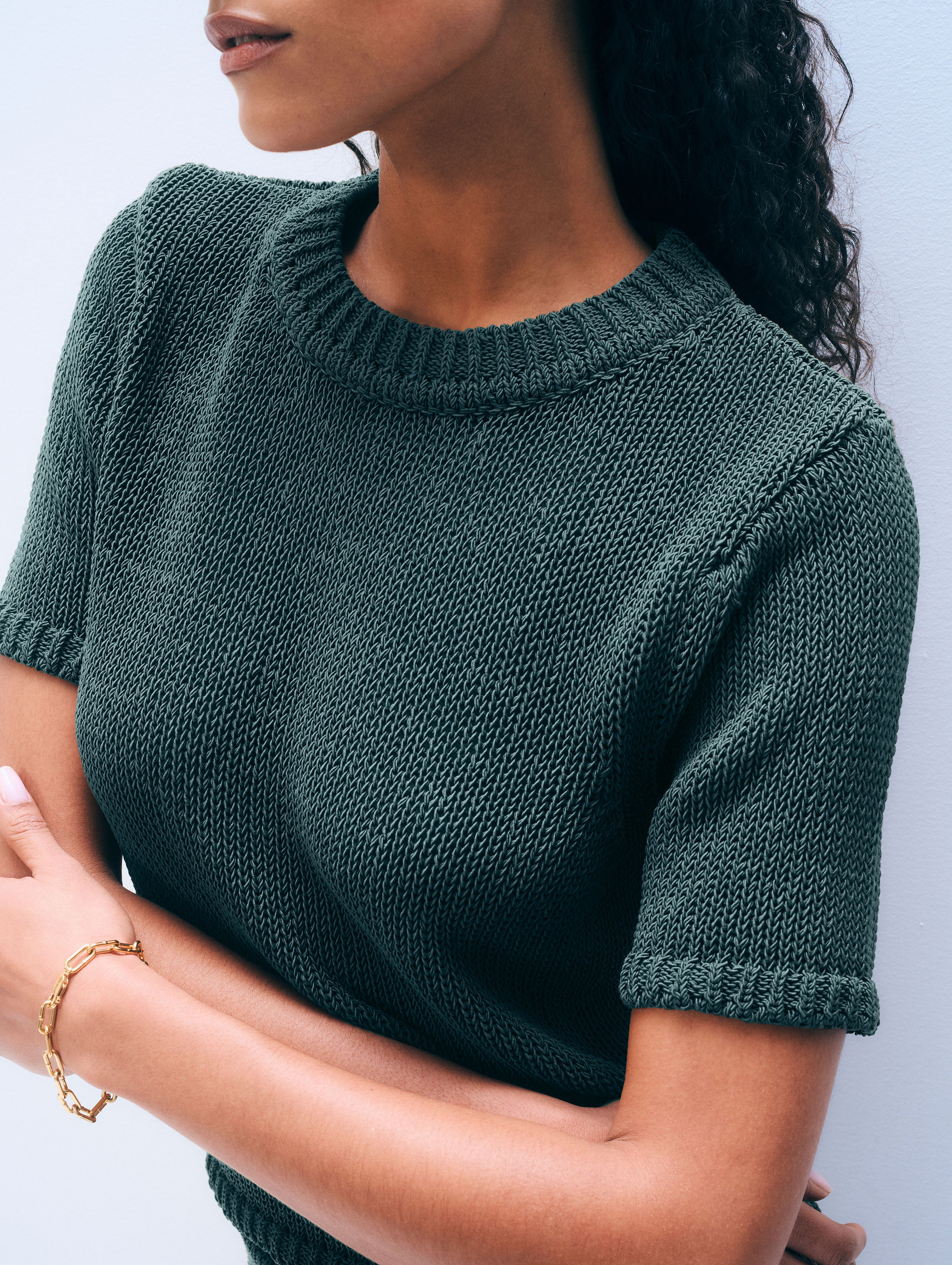 Luxe Cotton T-Shirt | Midnight Green