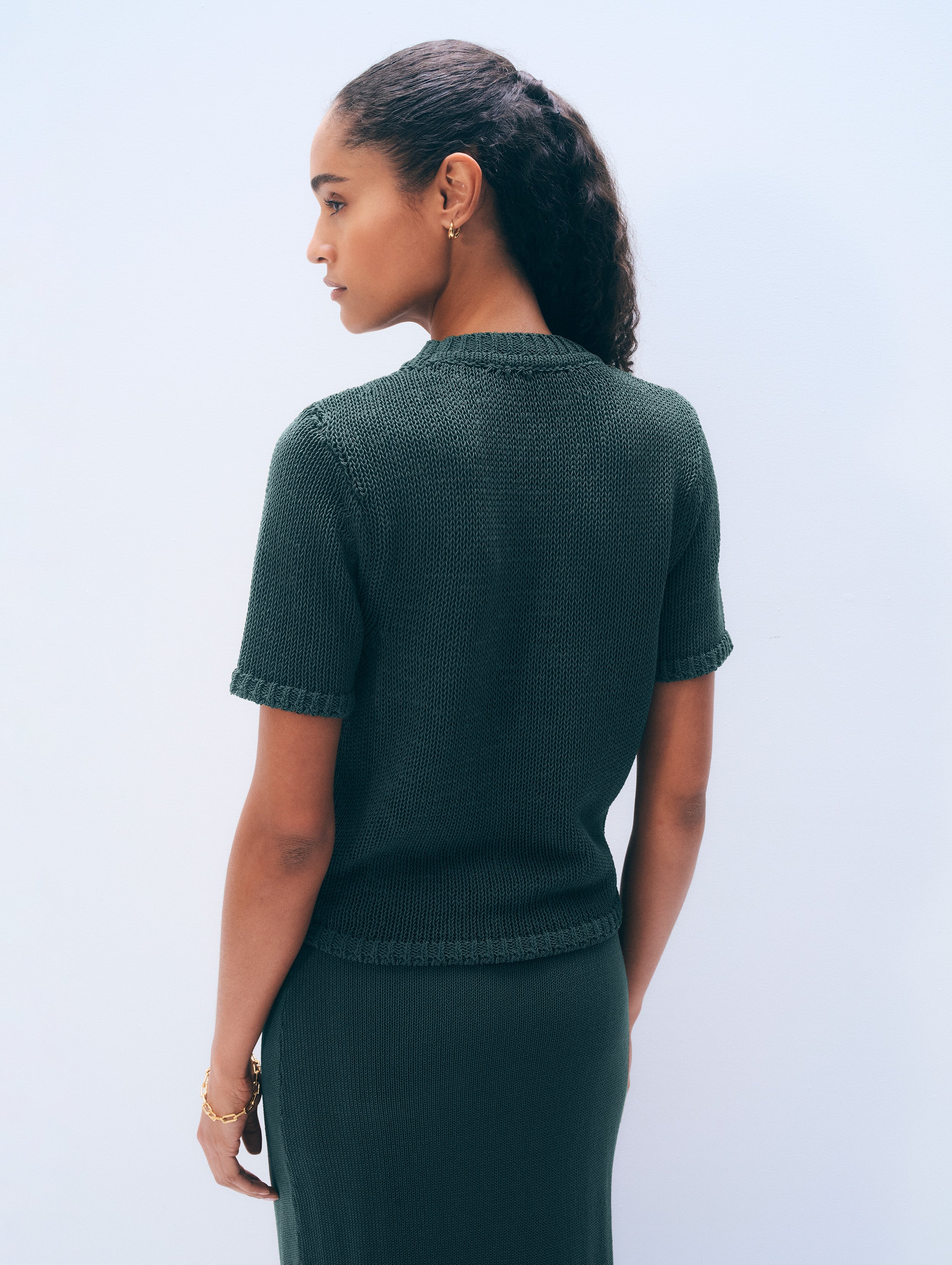 Luxe Cotton T-Shirt | Midnight Green