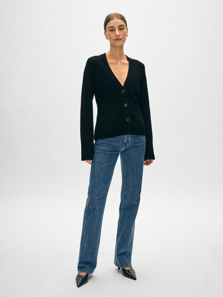 Cashmere Luxe Waisted Cardigan | White + Warren