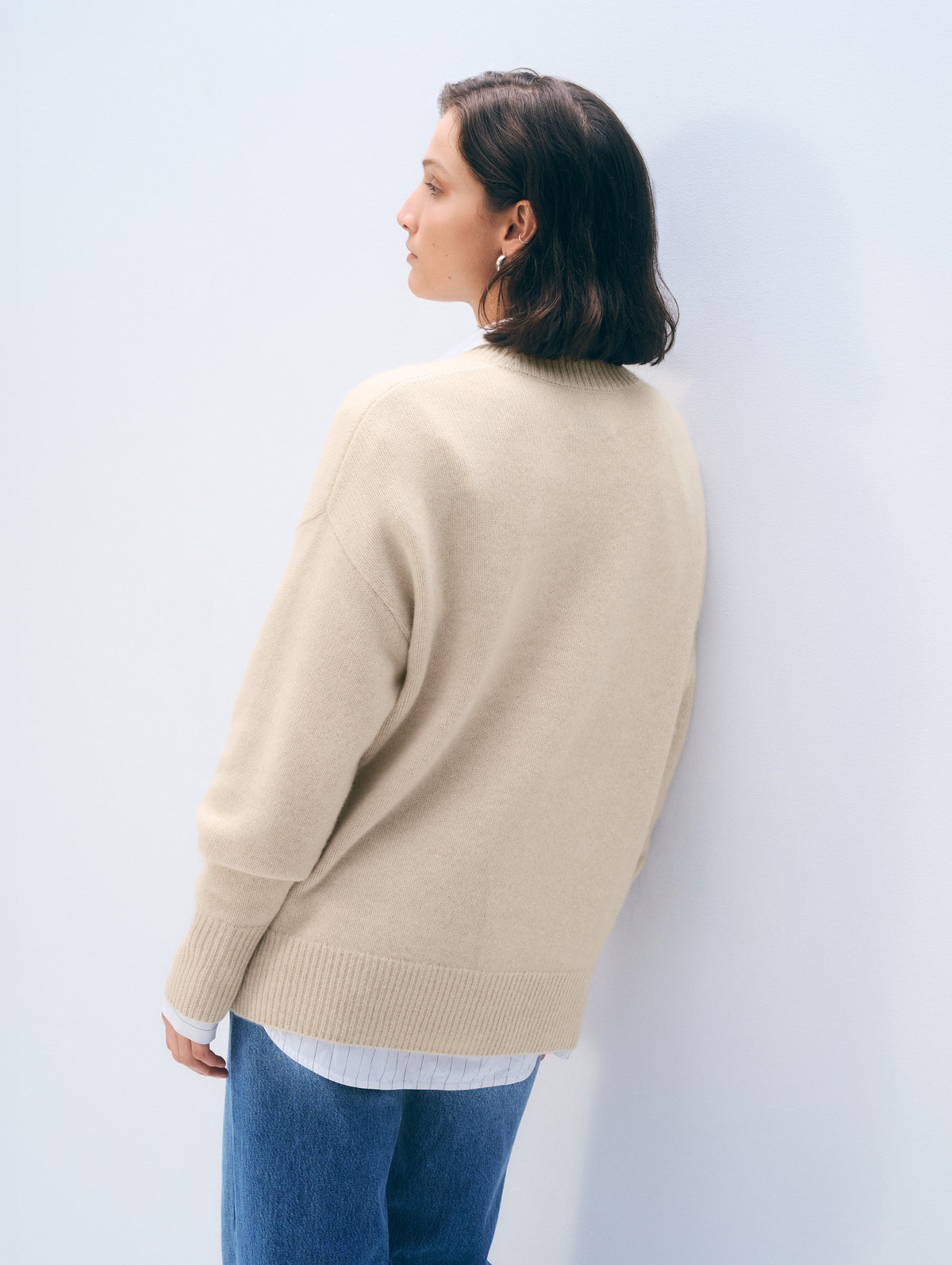 Cashmere Luxe Pocket Cardigan | Natural Heather