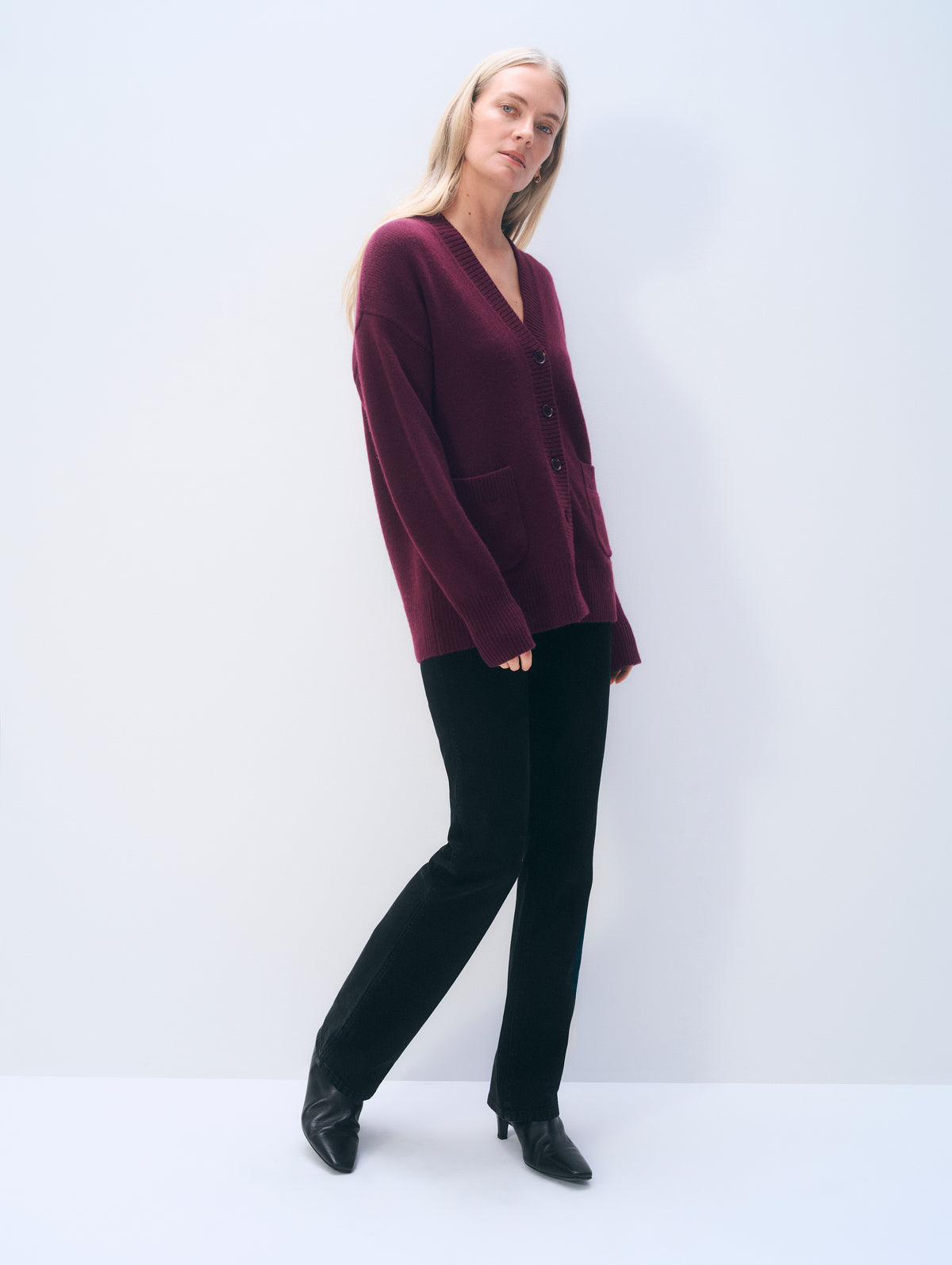 Cashmere Luxe Pocket Cardigan | Sangria