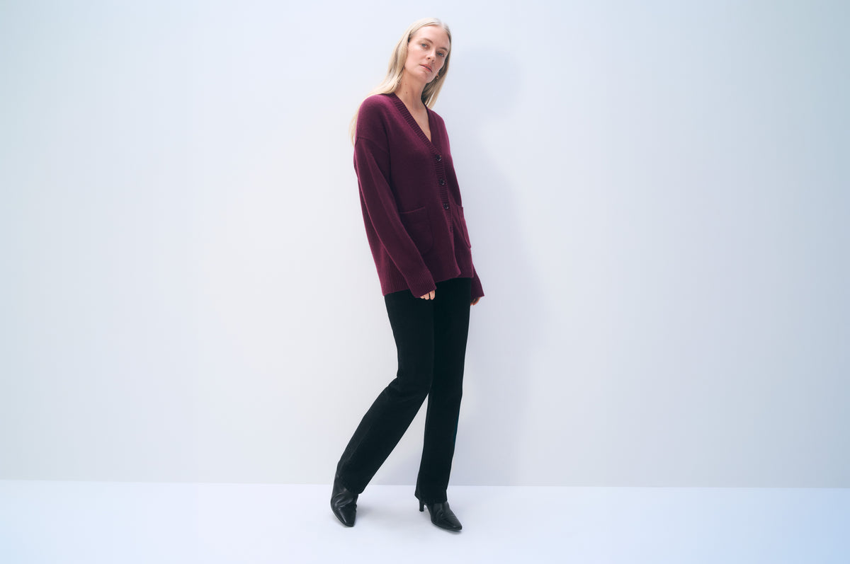 Cashmere Luxe Pocket Cardigan | Sangria