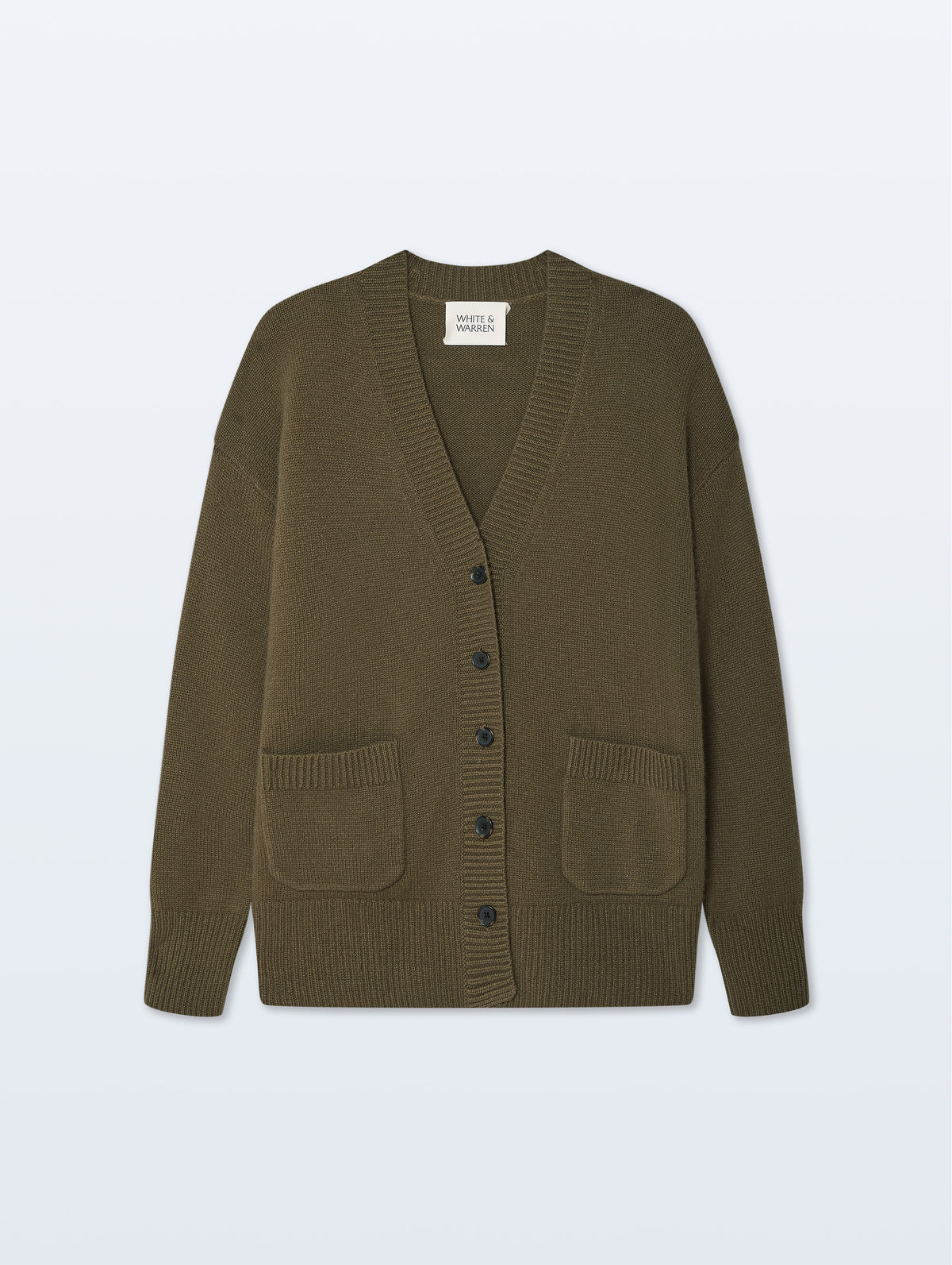 Cashmere Luxe Pocket Cardigan | Deep Olive