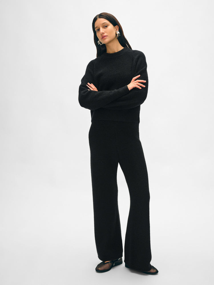 Merino Cashmere Bouclé Sweatshirt – White + Warren