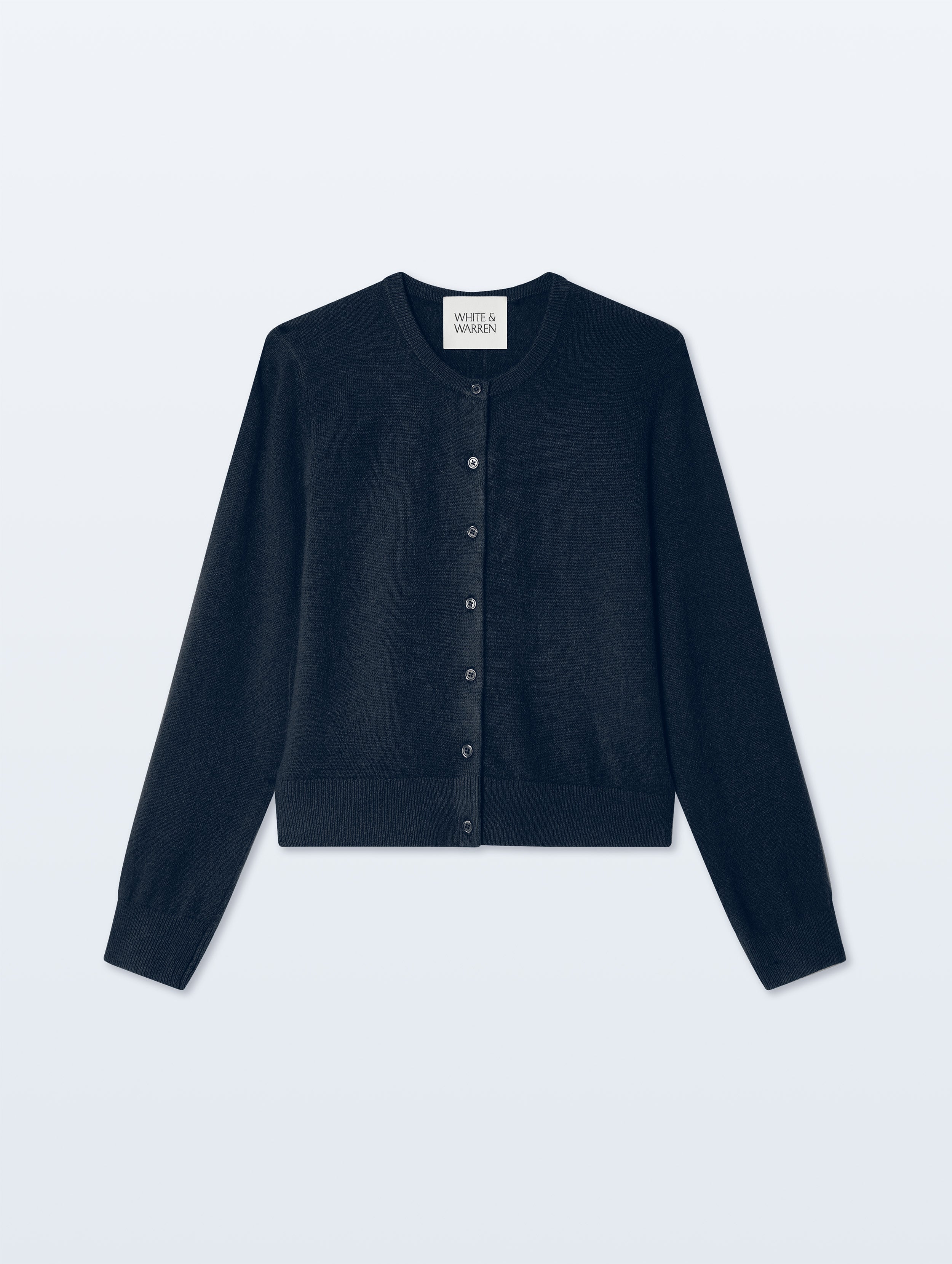 Cashmere Crewneck Cardigan | Deep Navy