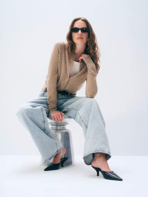 Cashmere Travel Wrap | Taupe Heather