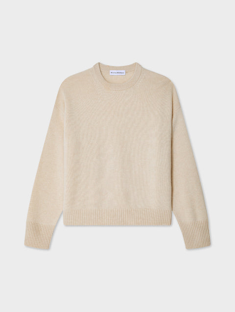 Cotton Linen Sweatshirt | White