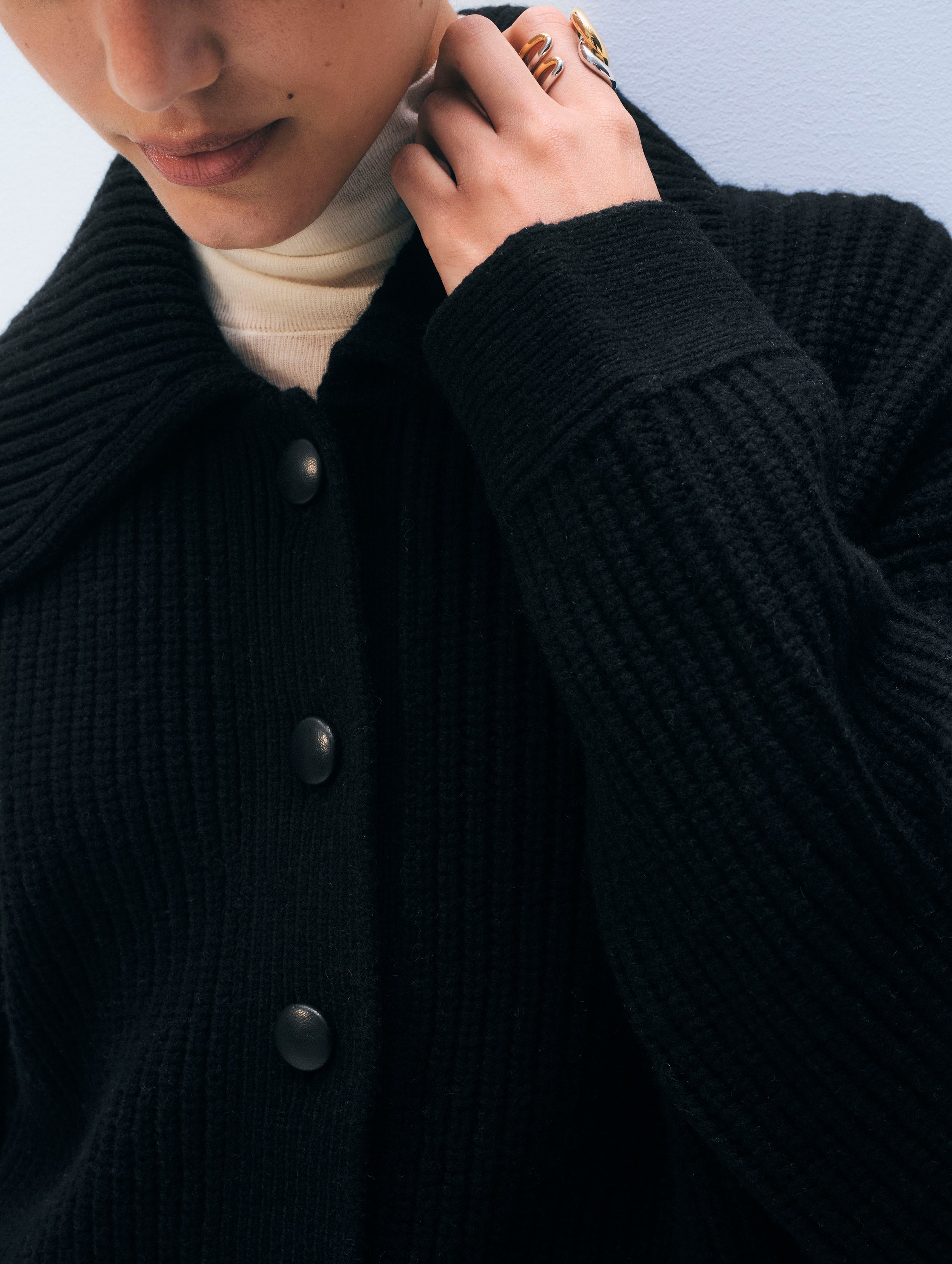 Merino Fisherman Jacket | Black