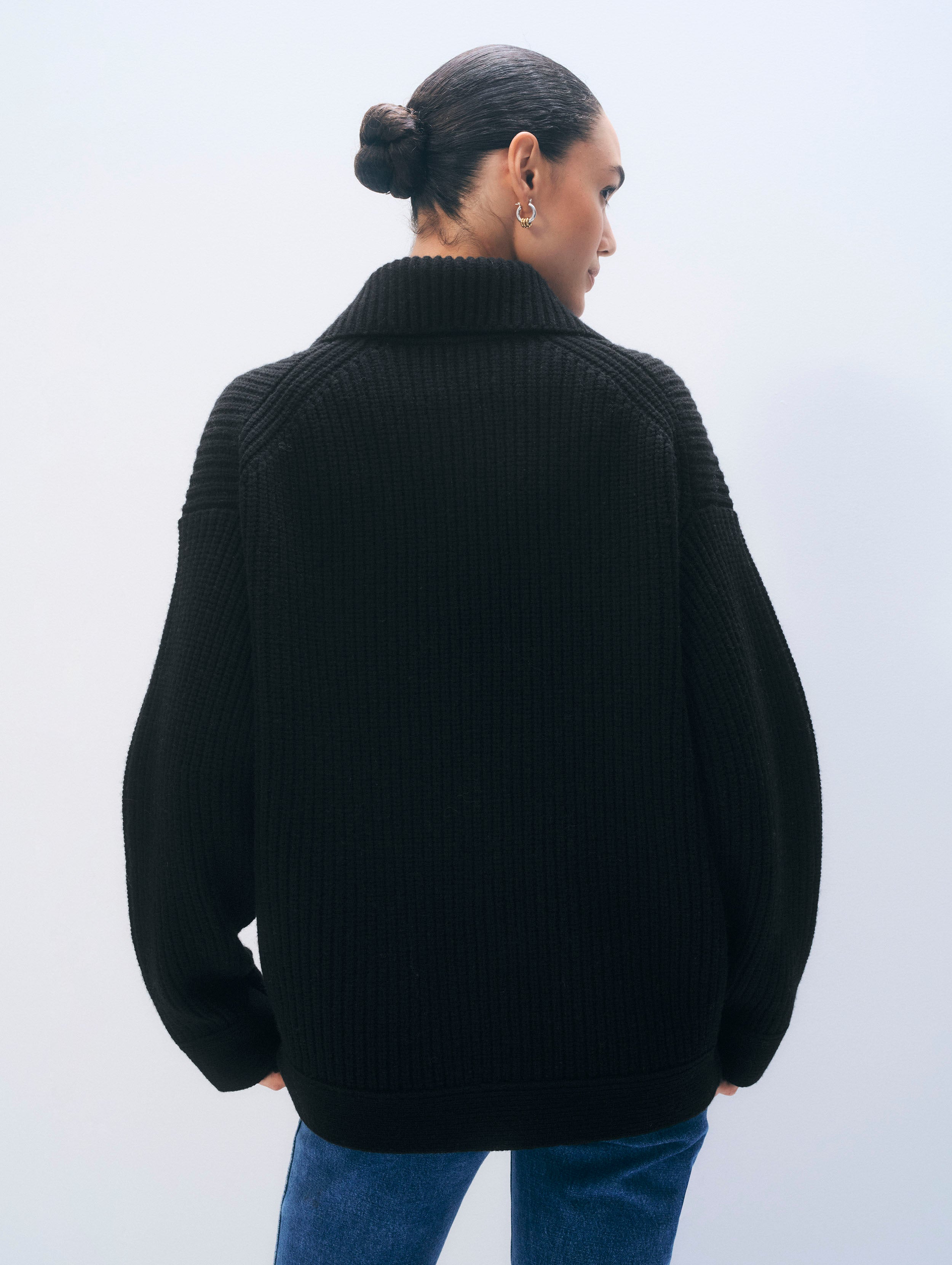 Merino Fisherman Jacket | Black