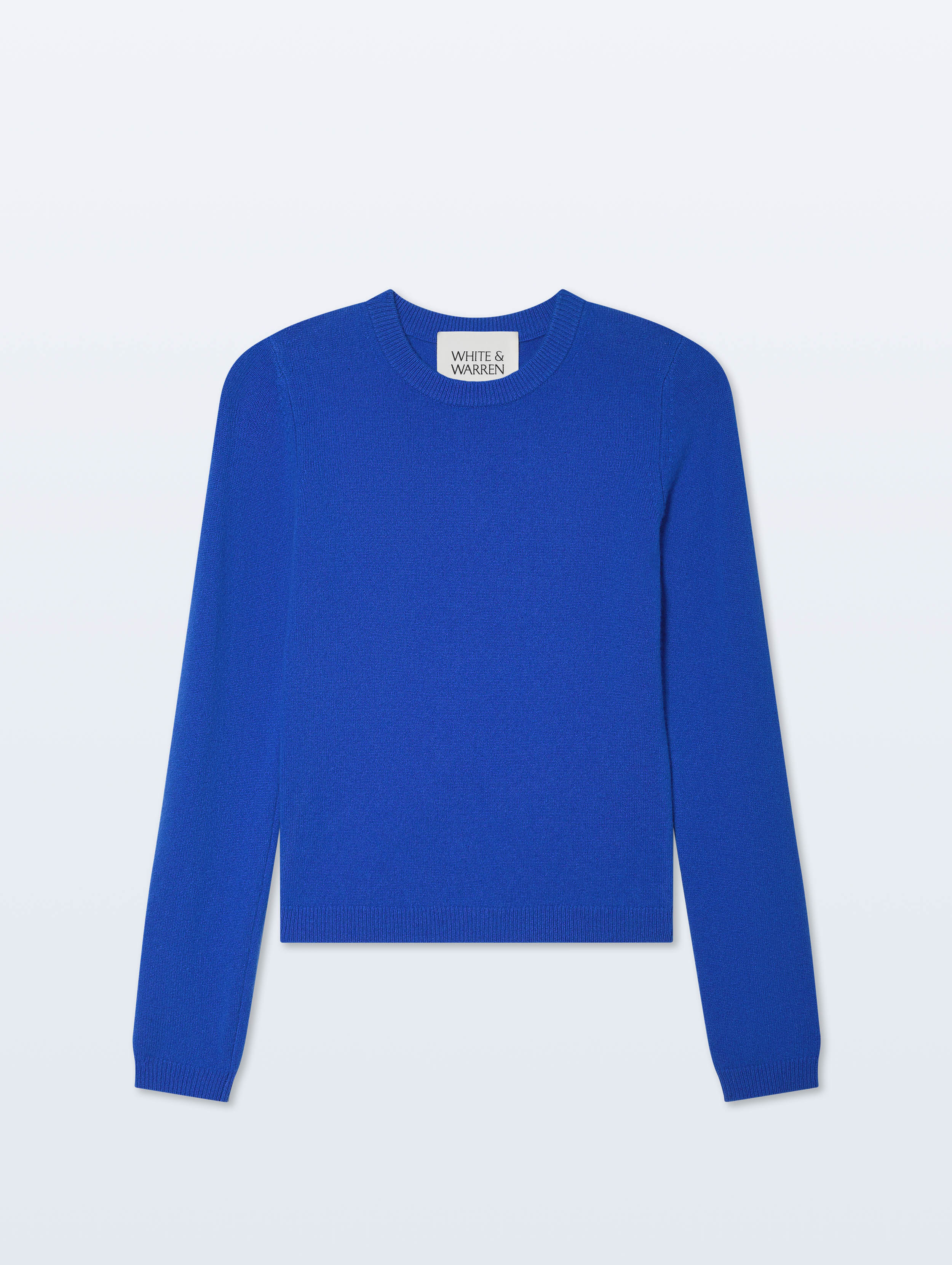 Cashmere Slim Stretch Crewneck | Cobalt Blue