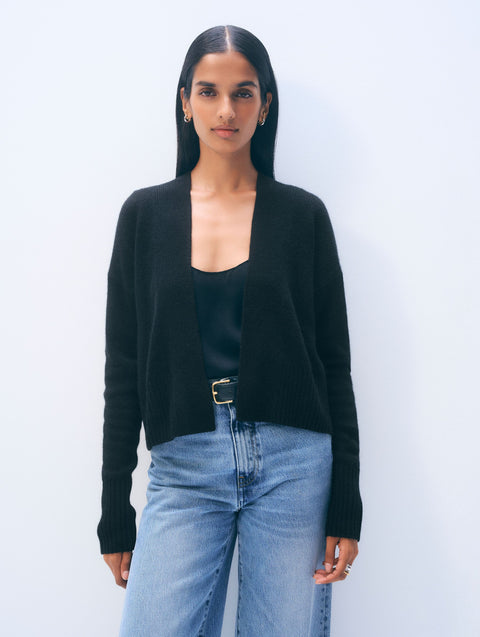 Cashmere Trapeze Cardigan | Pink Sand