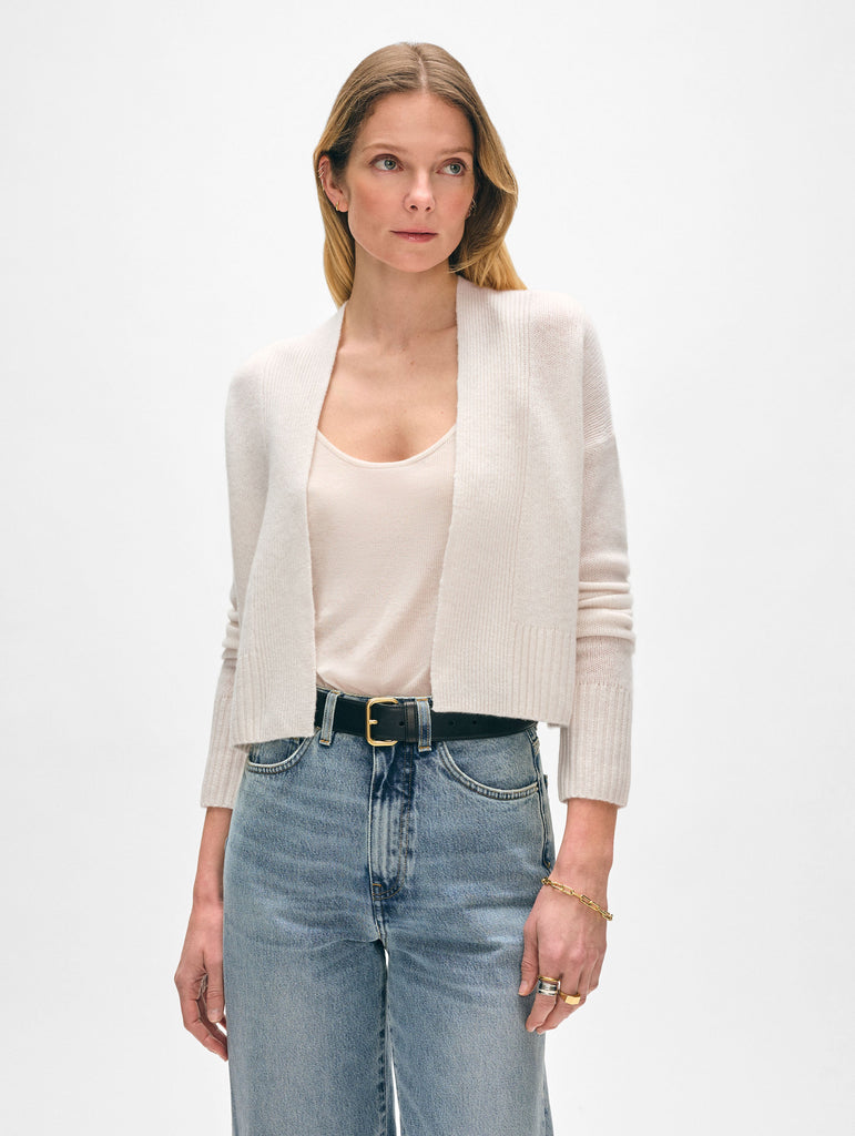Cashmere Open Front Cardigan – White + Warren Cashmere Open Front Cardigan – White + Warren