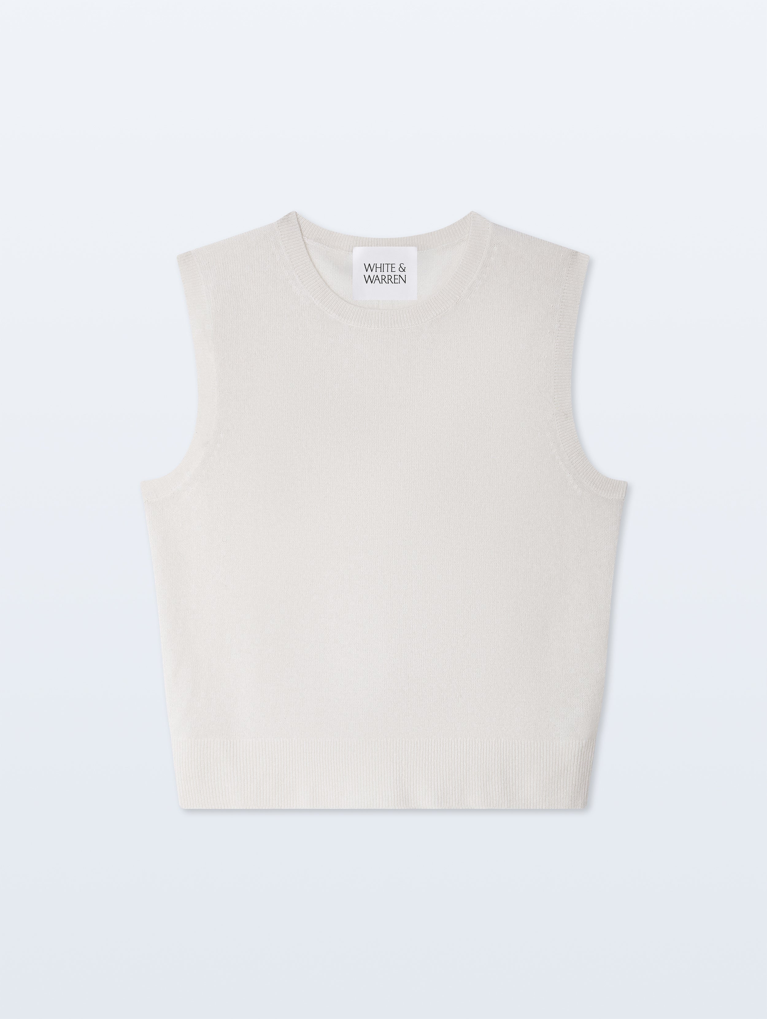 Cashmere Shell Tank Top White Warren