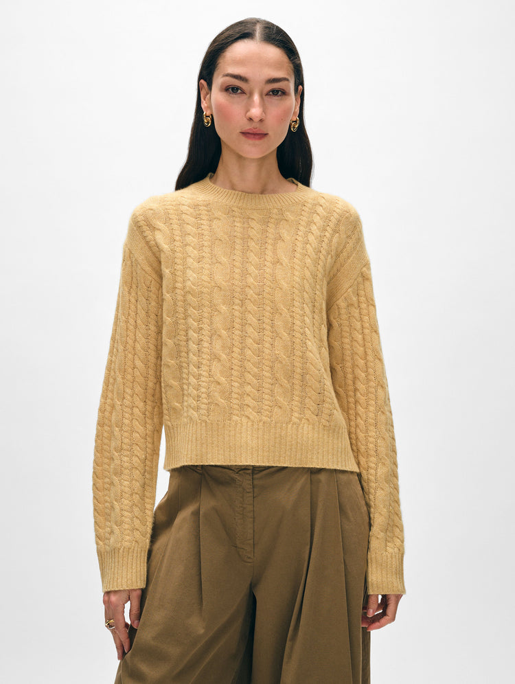 Cashmere Cable Crewneck