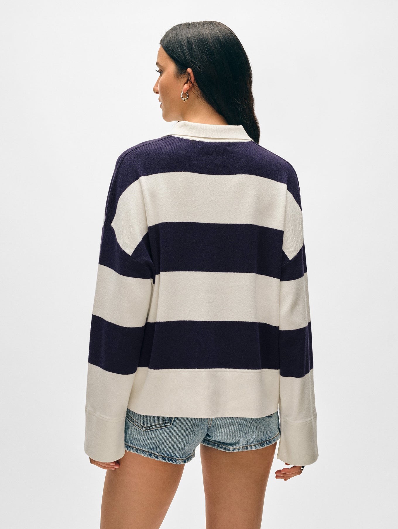 Cotton Blend Rugby Polo