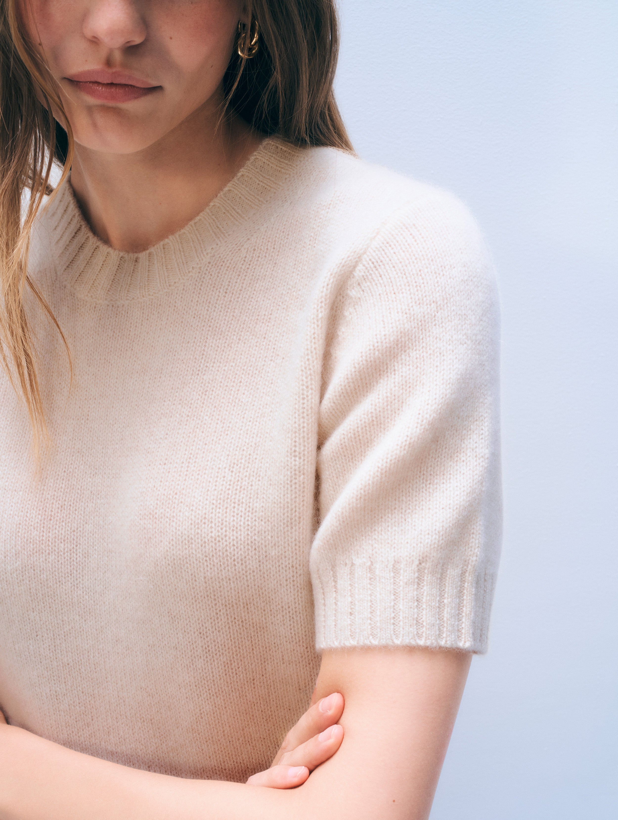 Cashmere Featherweight T-Shirt | Natural Heather