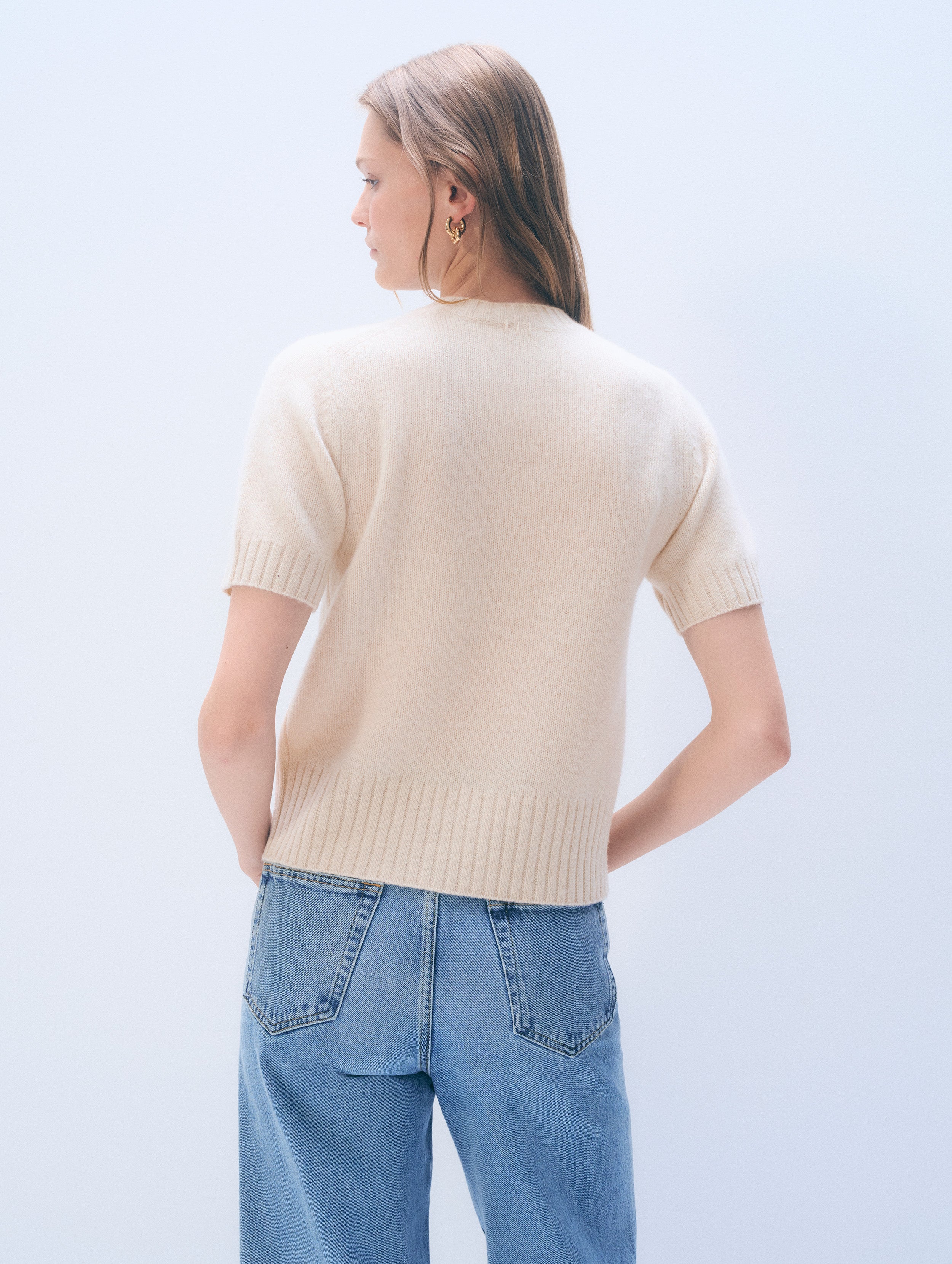 Cashmere Featherweight T-Shirt | Natural Heather