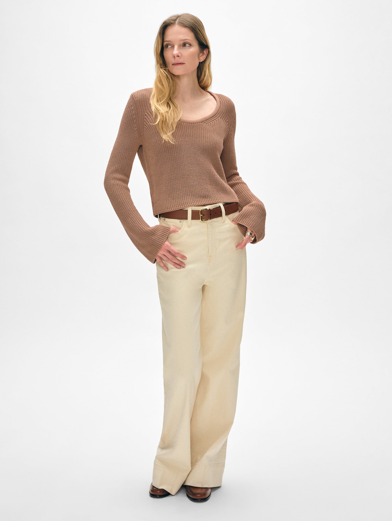 Organic Cotton Tape Fluted Top