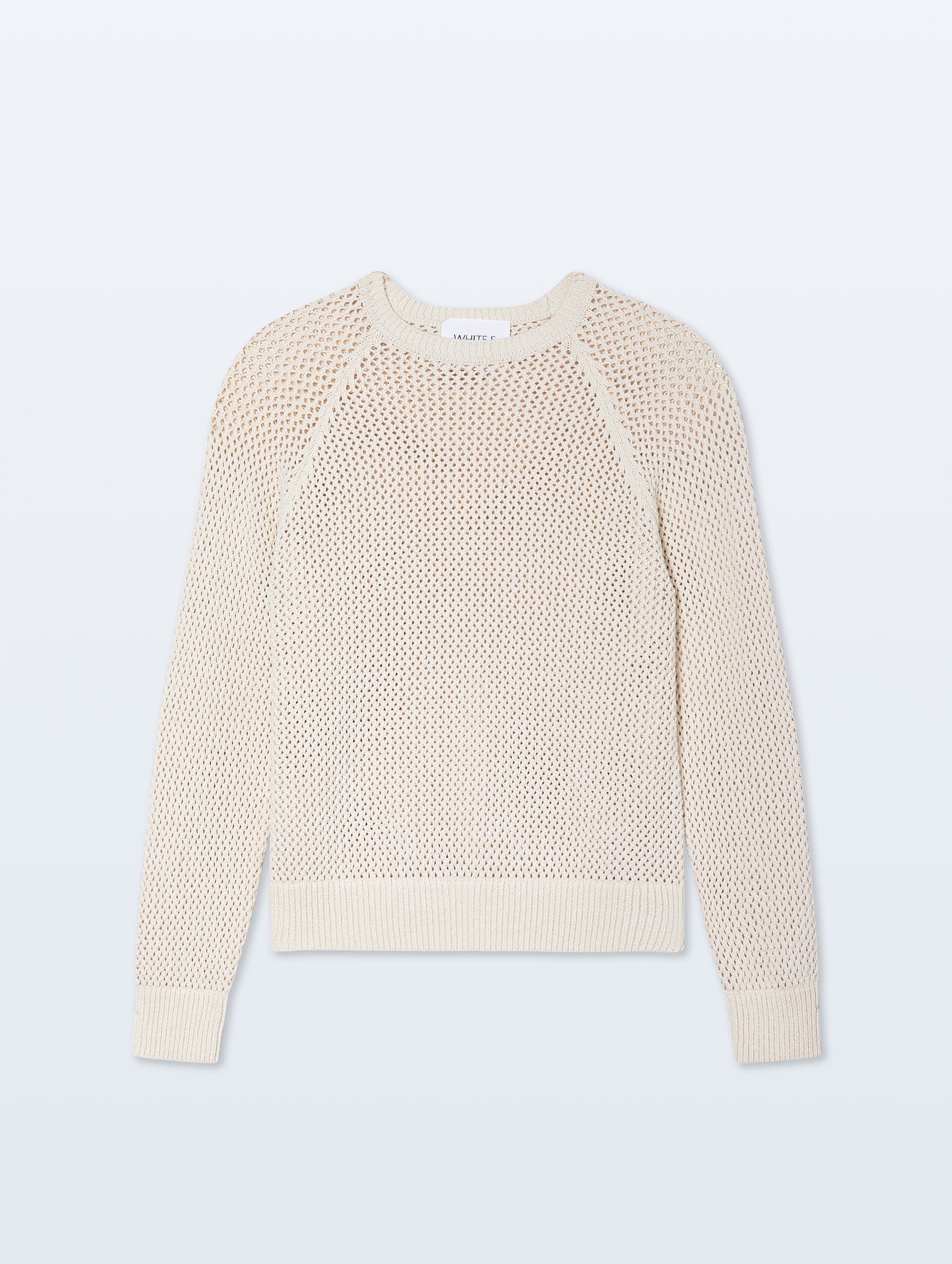 Bouclé Mesh Sweatshirt | Ivory