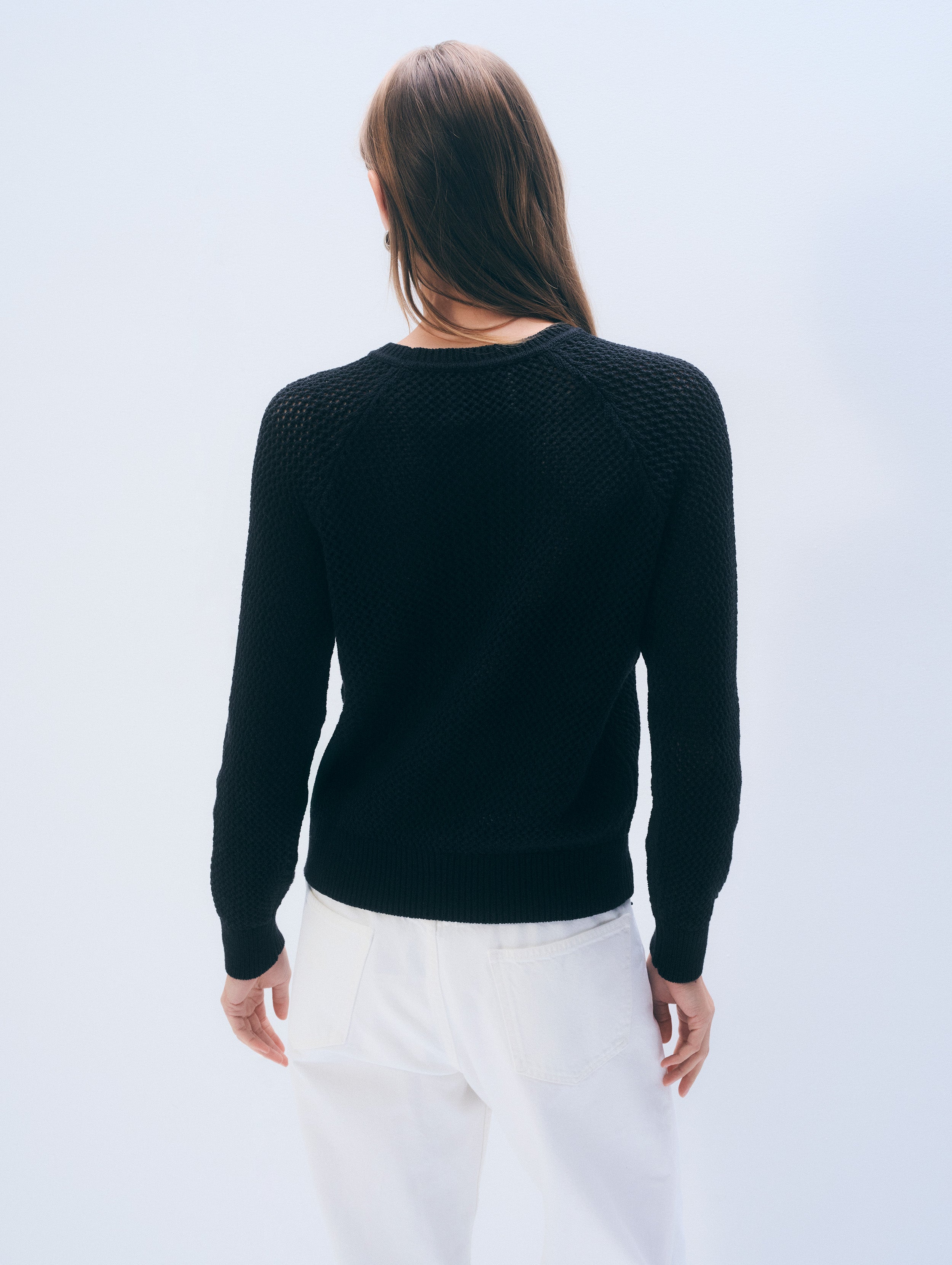 Bouclé Mesh Sweatshirt | Midnight