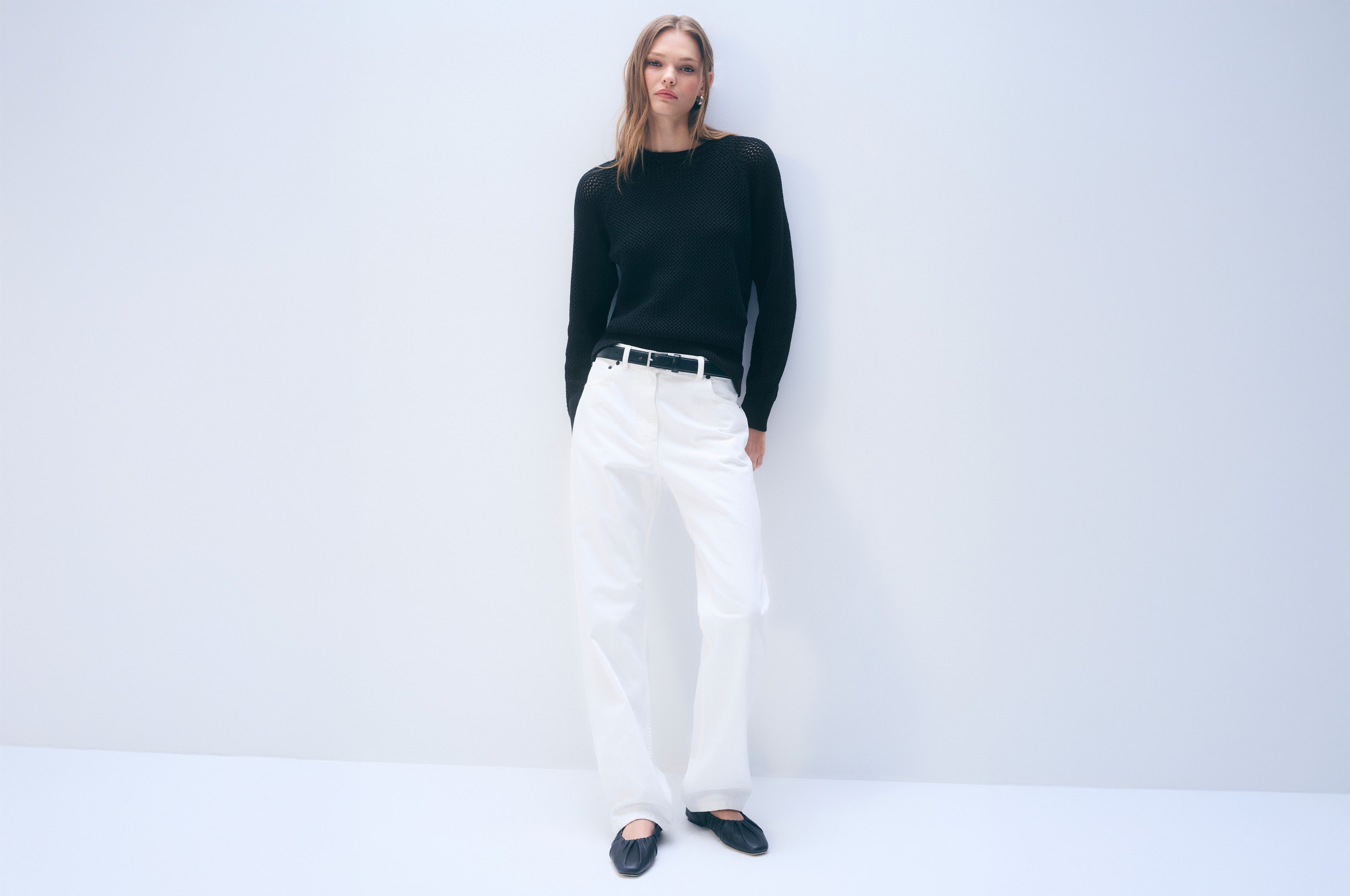 Bouclé Mesh Sweatshirt | Midnight