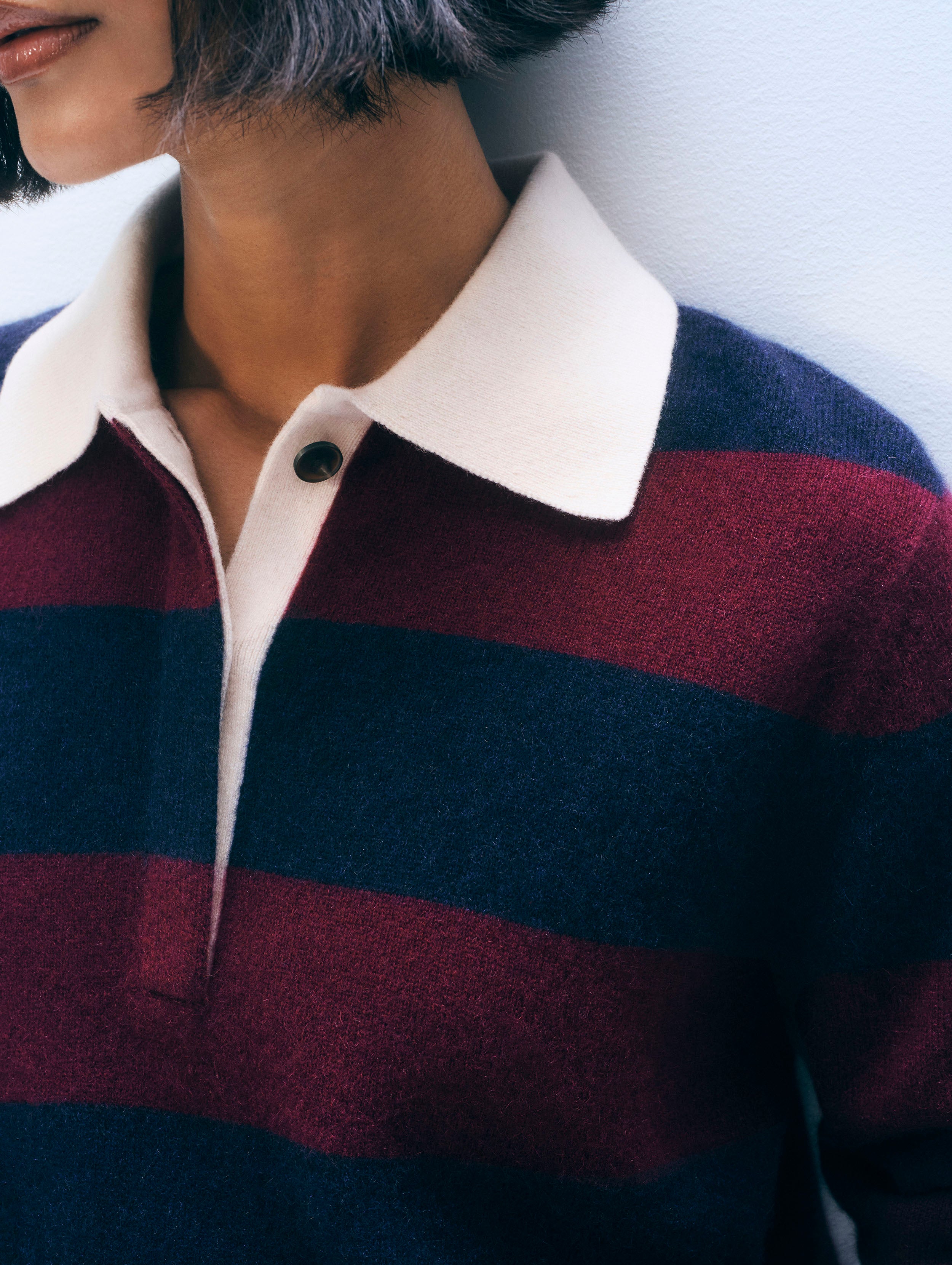 Cashmere Rugby Stripe Polo