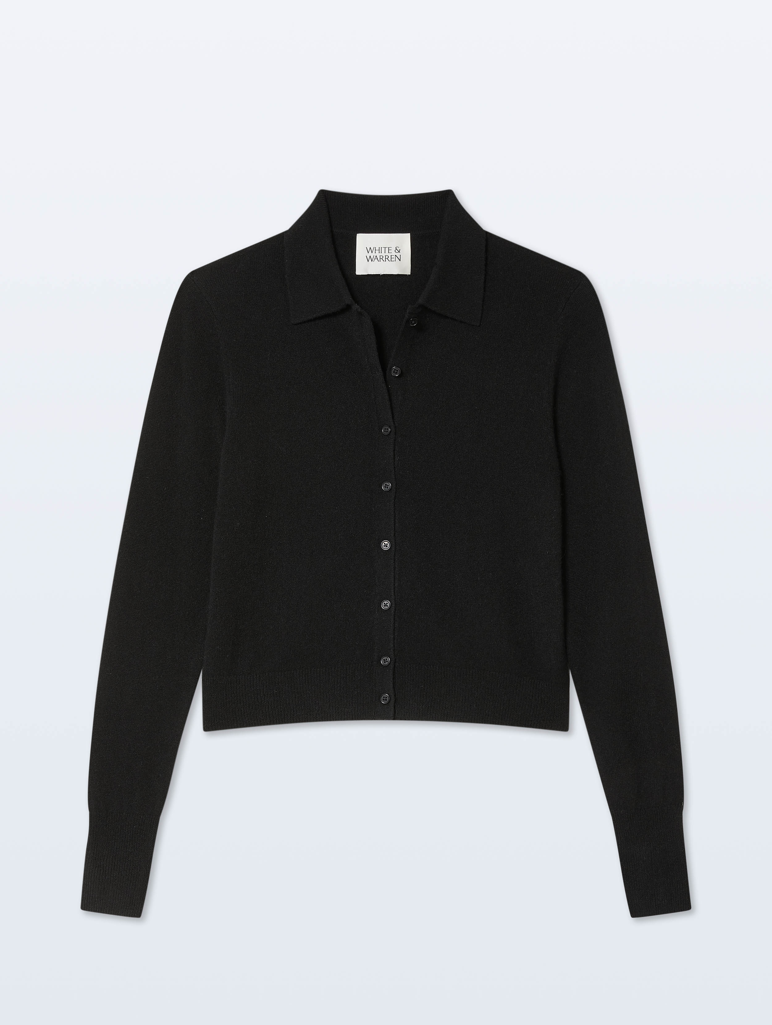 Cashmere Collared Cardigan | Black