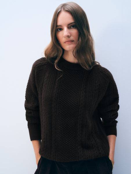 【新品未使用タグ付】Cashmere Seamless Knit 21483_CashmereLuxeCableCrew_Da