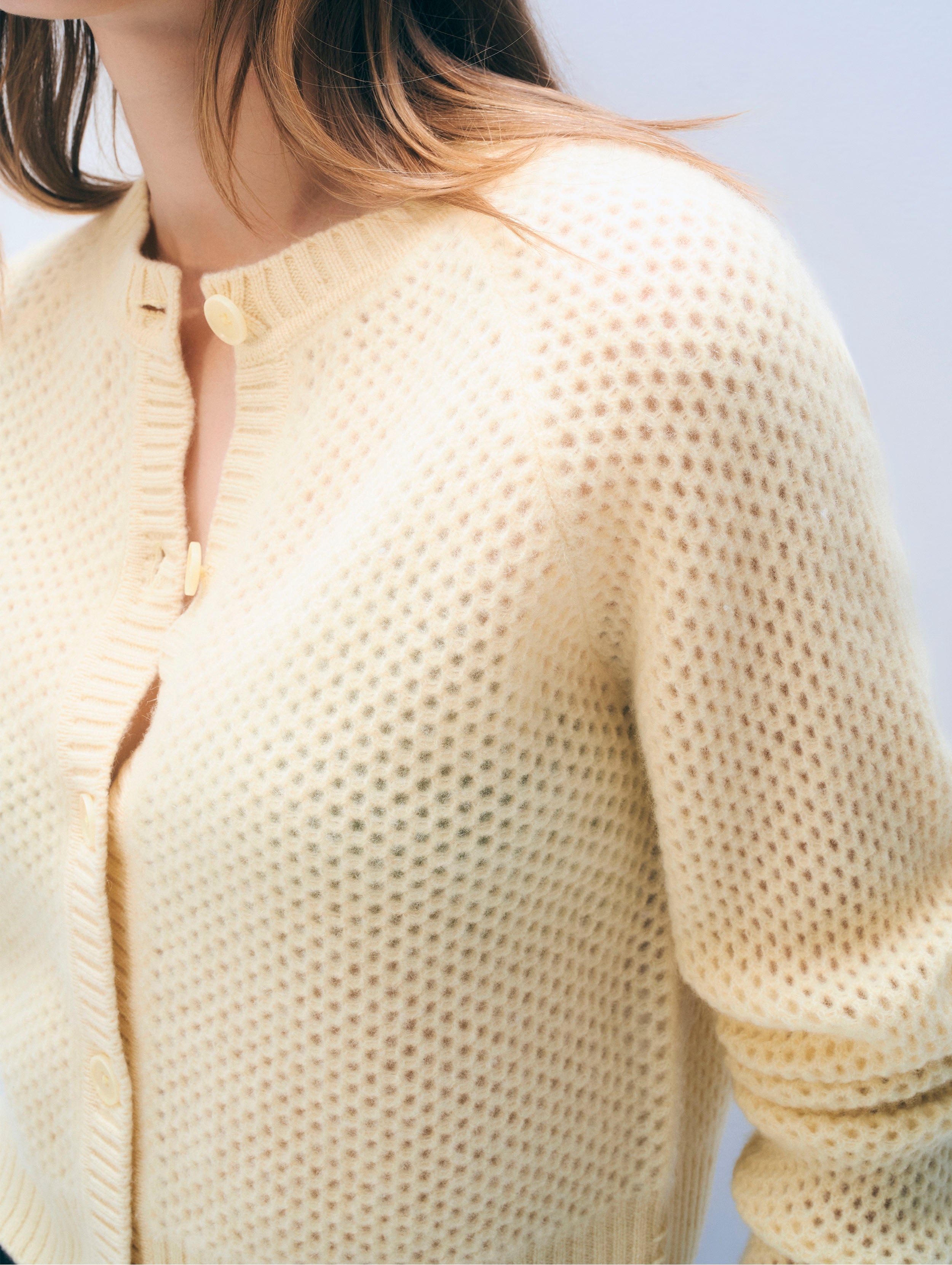 Cashmere Mesh Cardigan