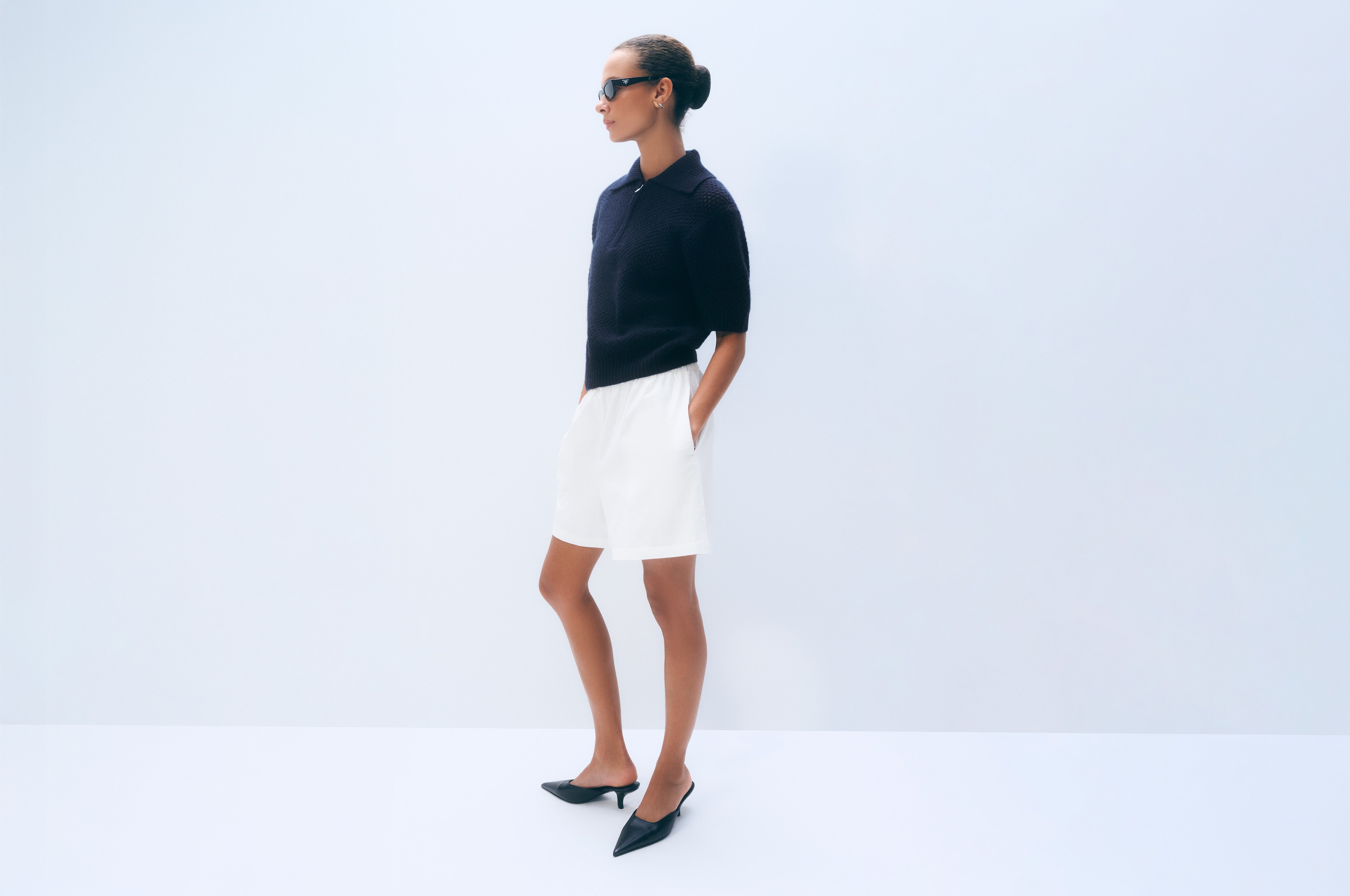 Cashmere Mesh Polo