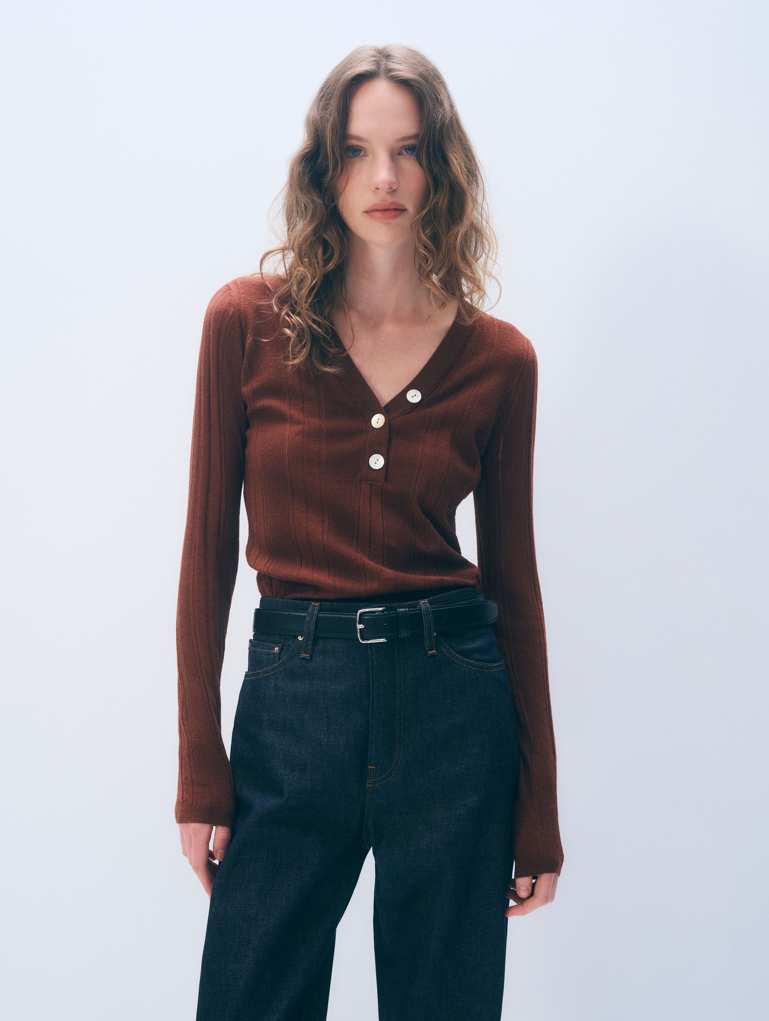 Linen Blend Henley