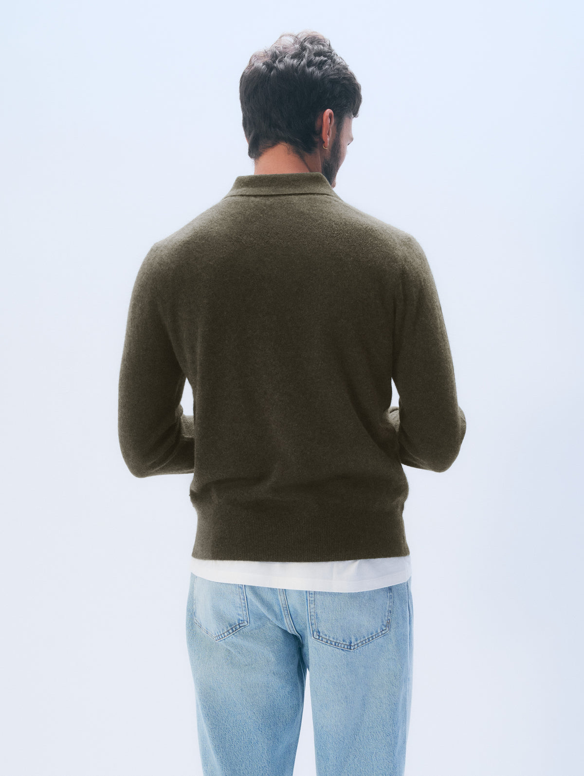 Cashmere Polo | Thyme Heather