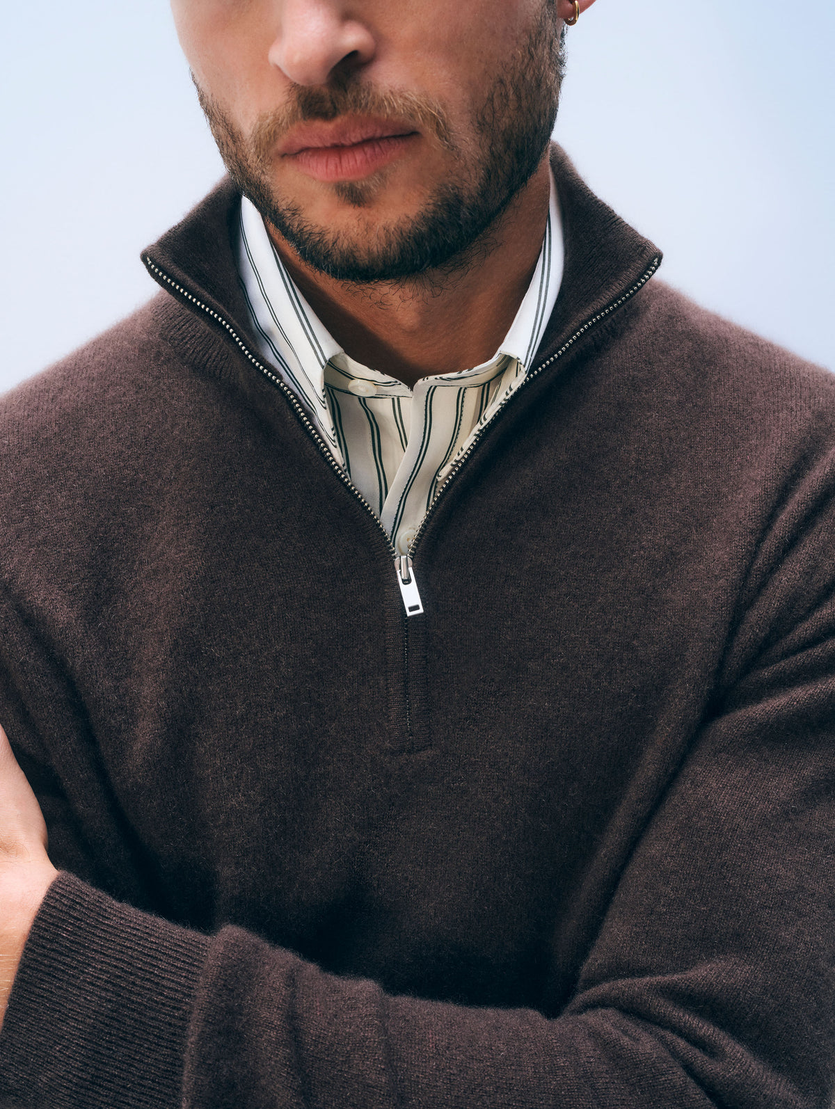 Cashmere Quarter Zip | Coffee Bean