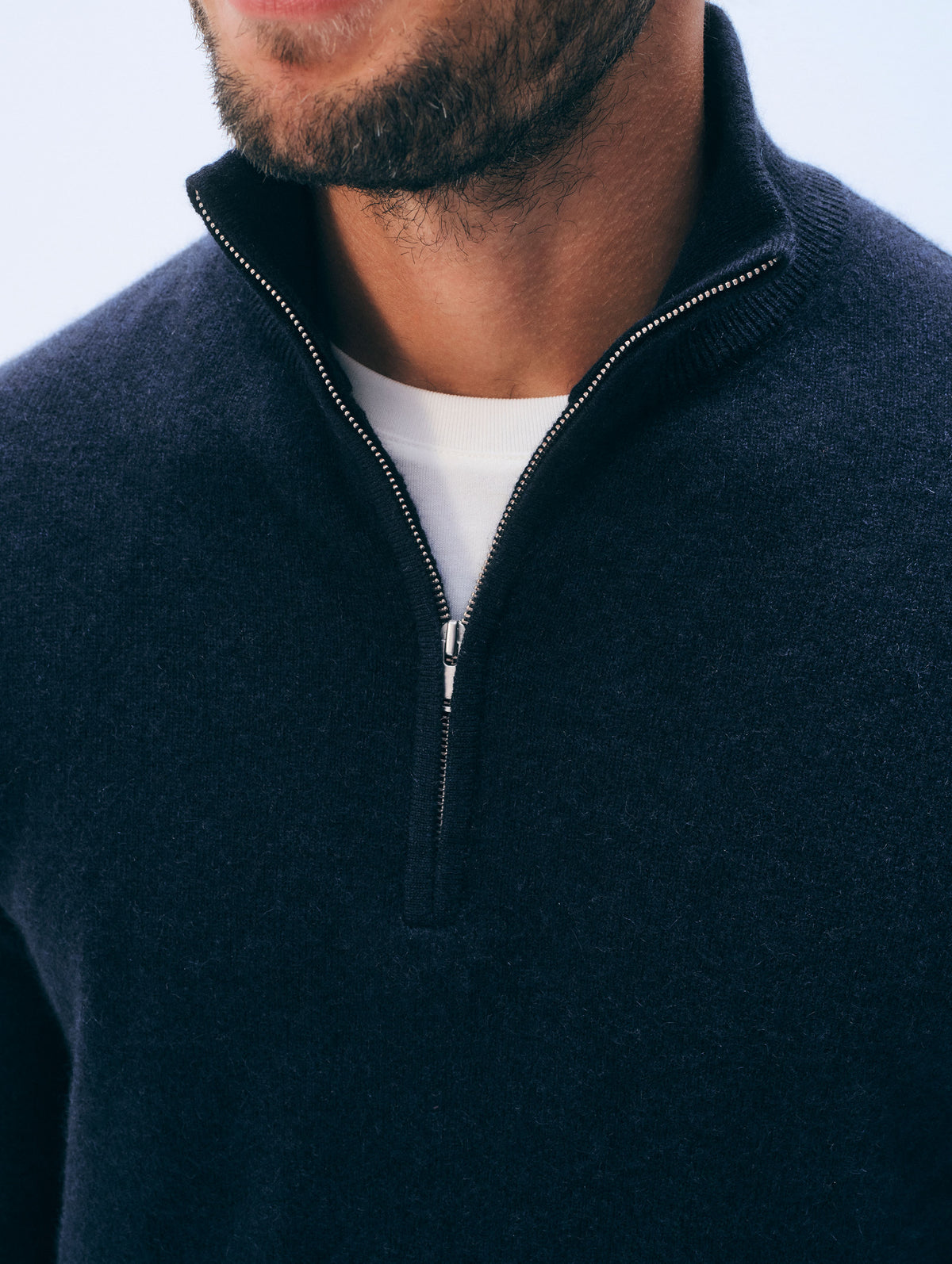Cashmere Quarter Zip | Deep Navy