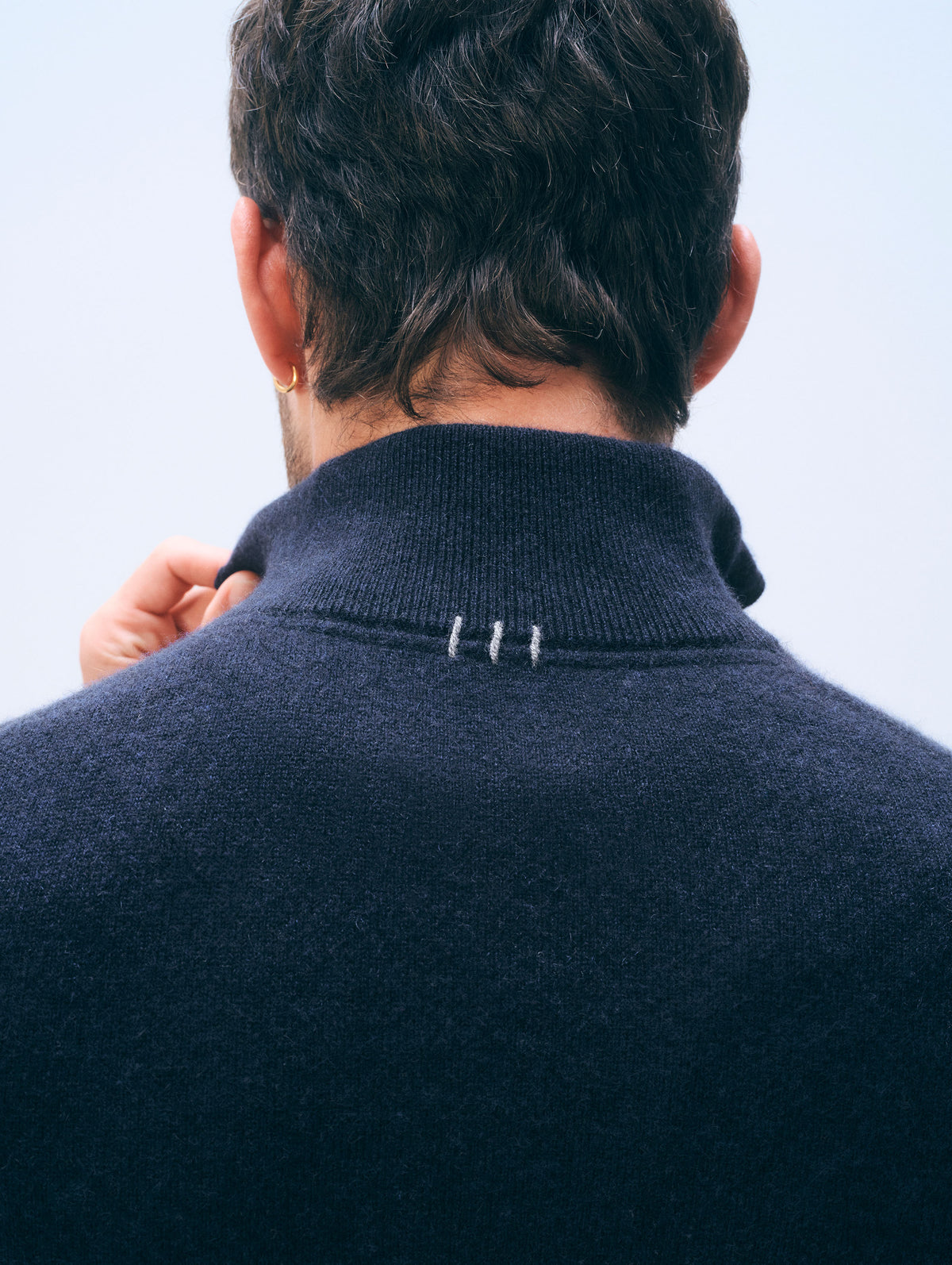 Cashmere Quarter Zip | Deep Navy