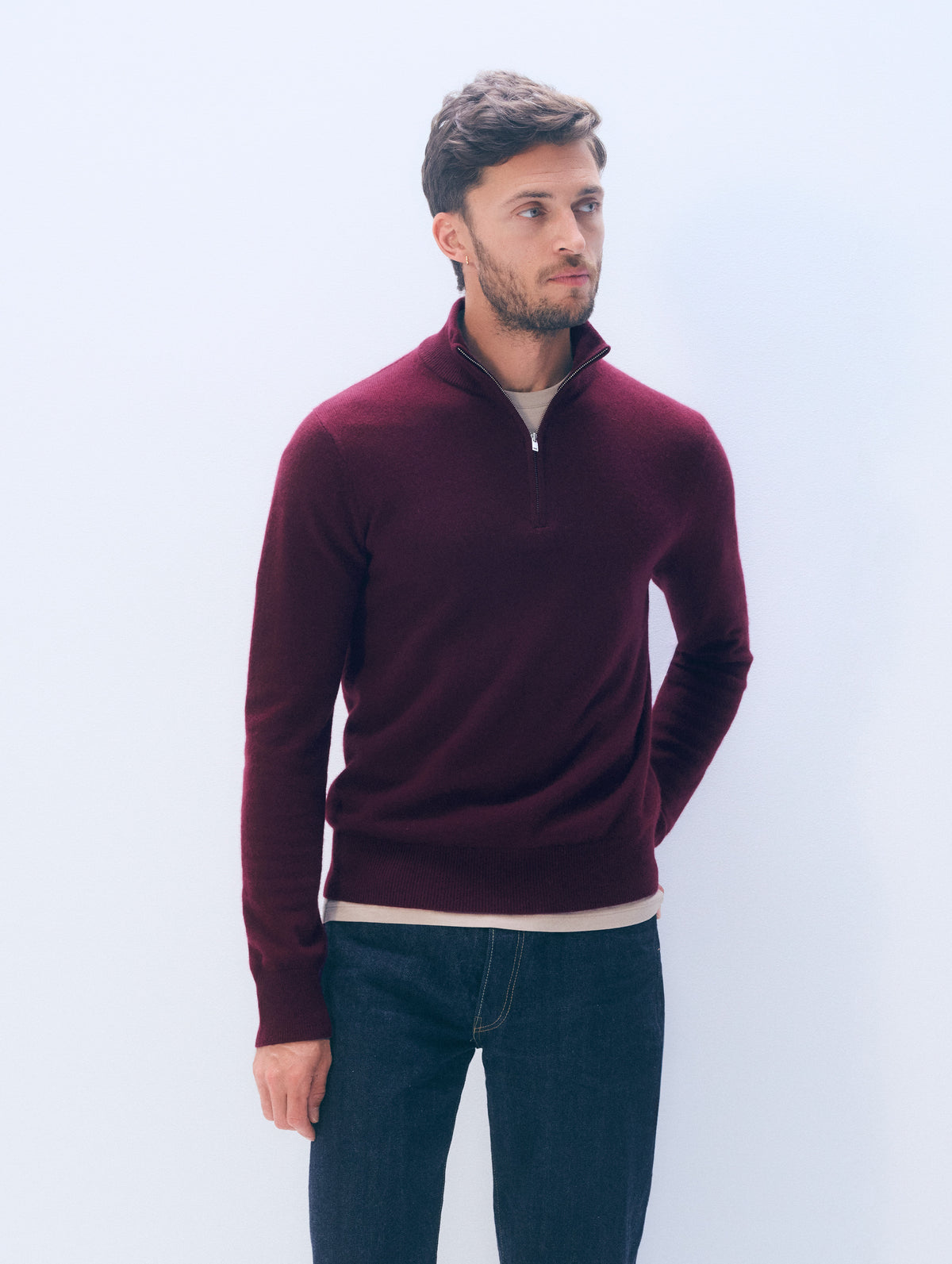 Cashmere Quarter-Zip | Sangria