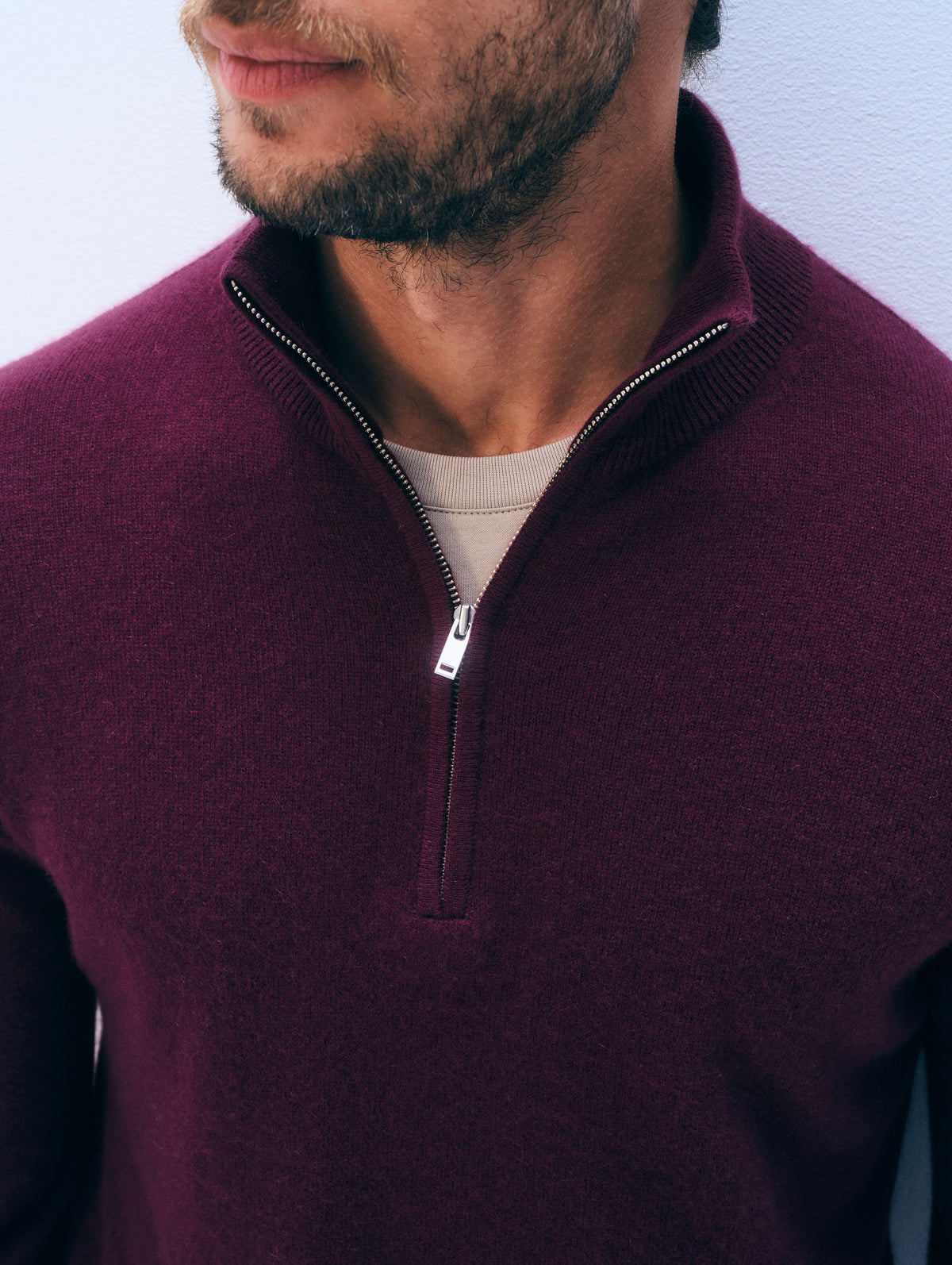 Cashmere Quarter-Zip | Sangria