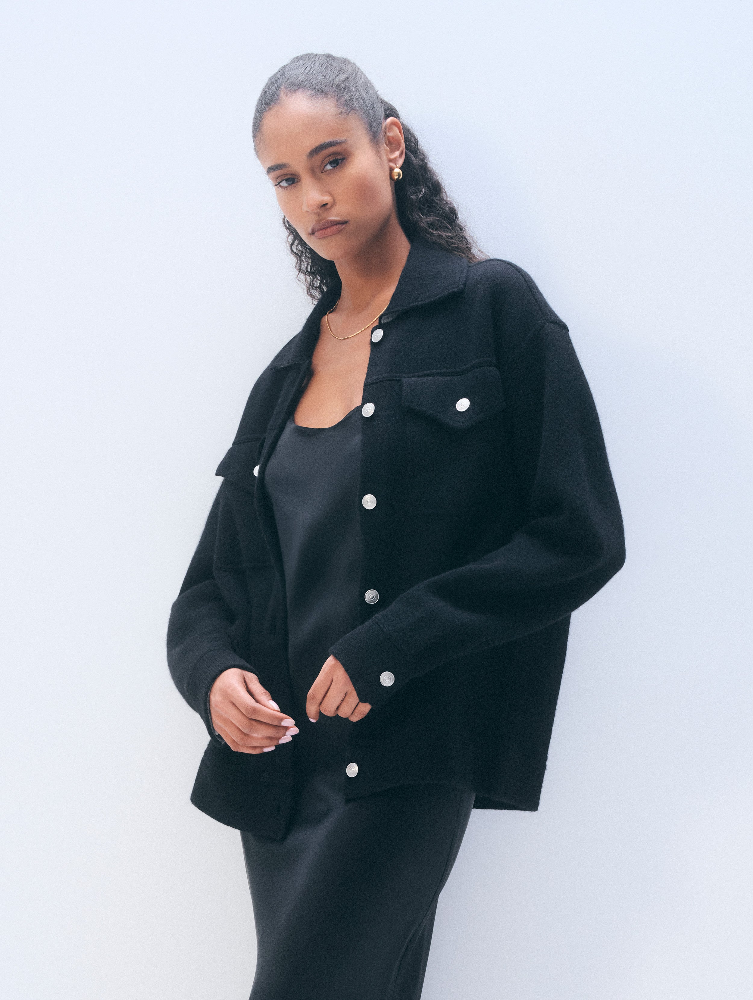 Cashmere Blend Chore Jacket