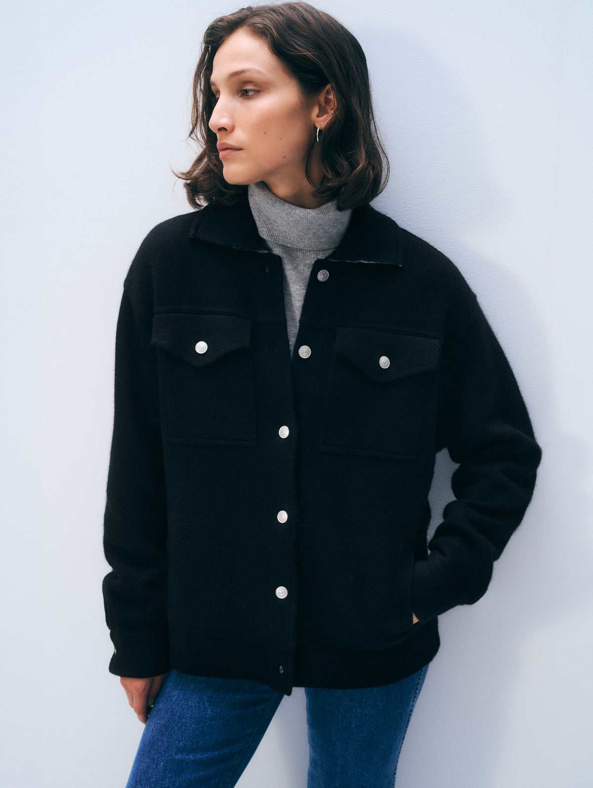 Cashmere Blend Chore Jacket