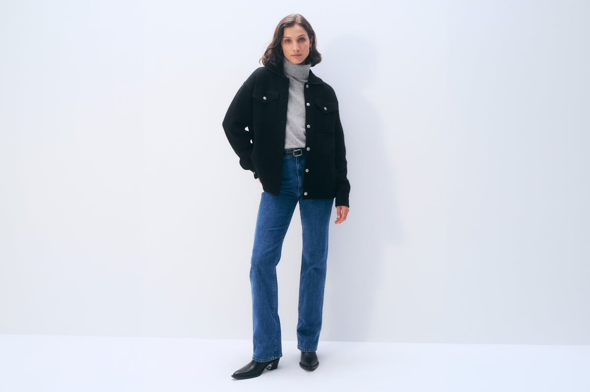 Cashmere Blend Chore Jacket